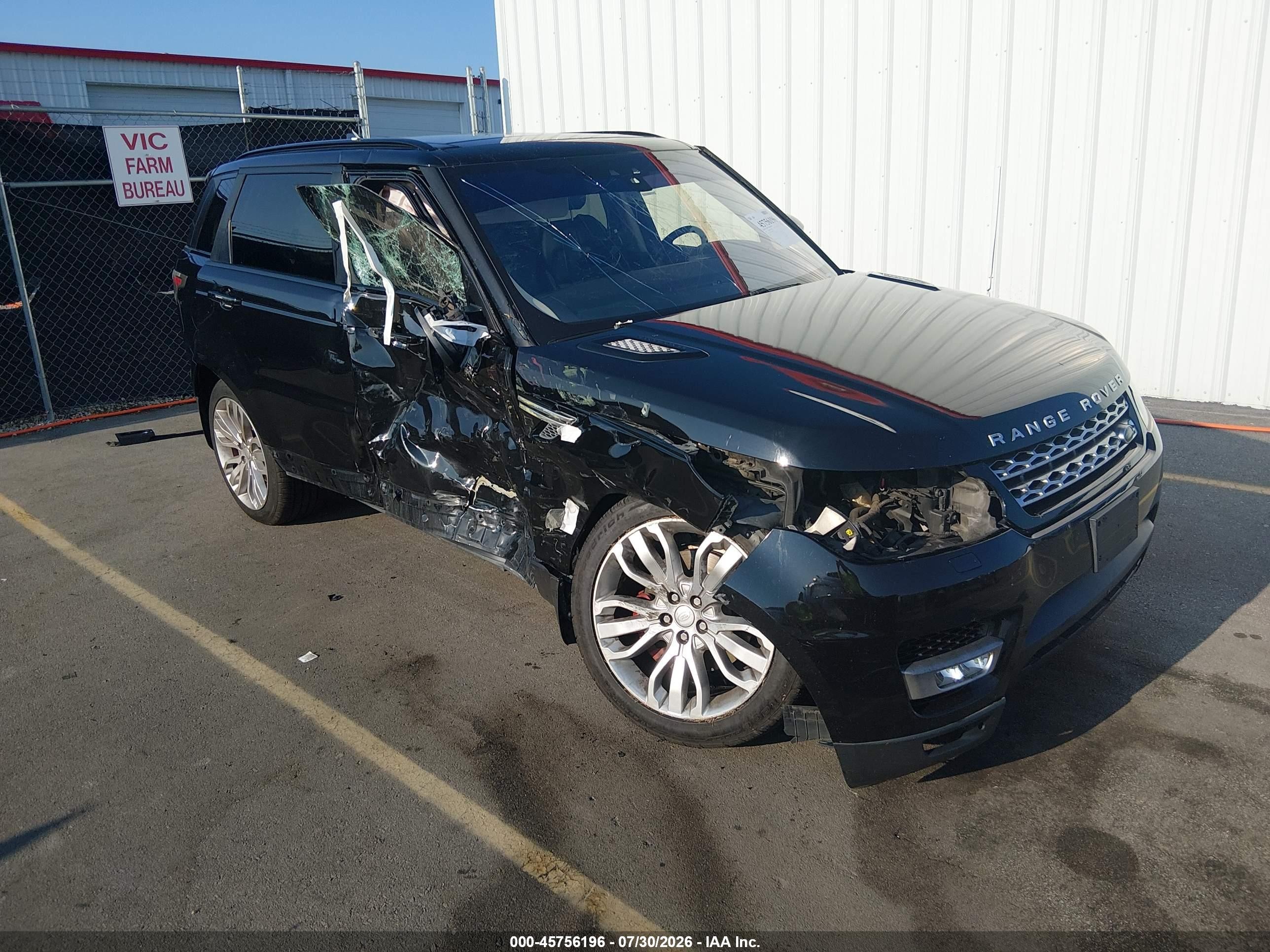 2017 Land Rover Range Rover Sport VIN SALWR2FK3HA151840 IAAI salvage auction — Unknown, Salvage (South Carolina), sold $5,325 on 2026-09-27 (photo 1)