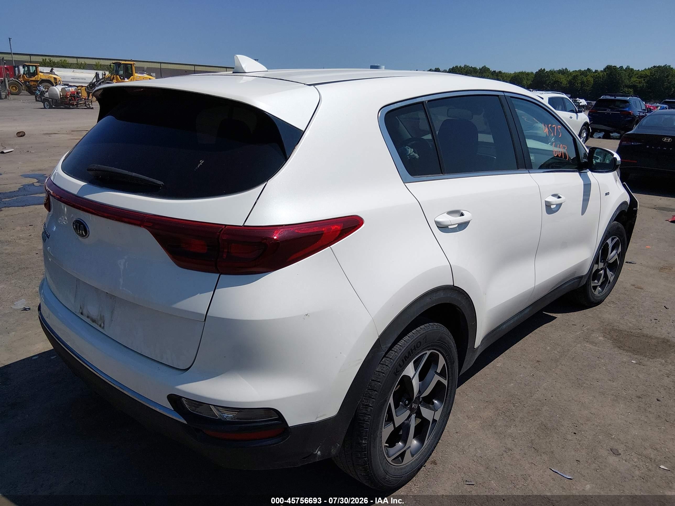 2021 Kia Sportage VIN KNDPMCAC8M7920033 IAAI salvage auction — Front End, Salvage (Ohio), sold $3,400 on 2026-09-01 (photo 4)