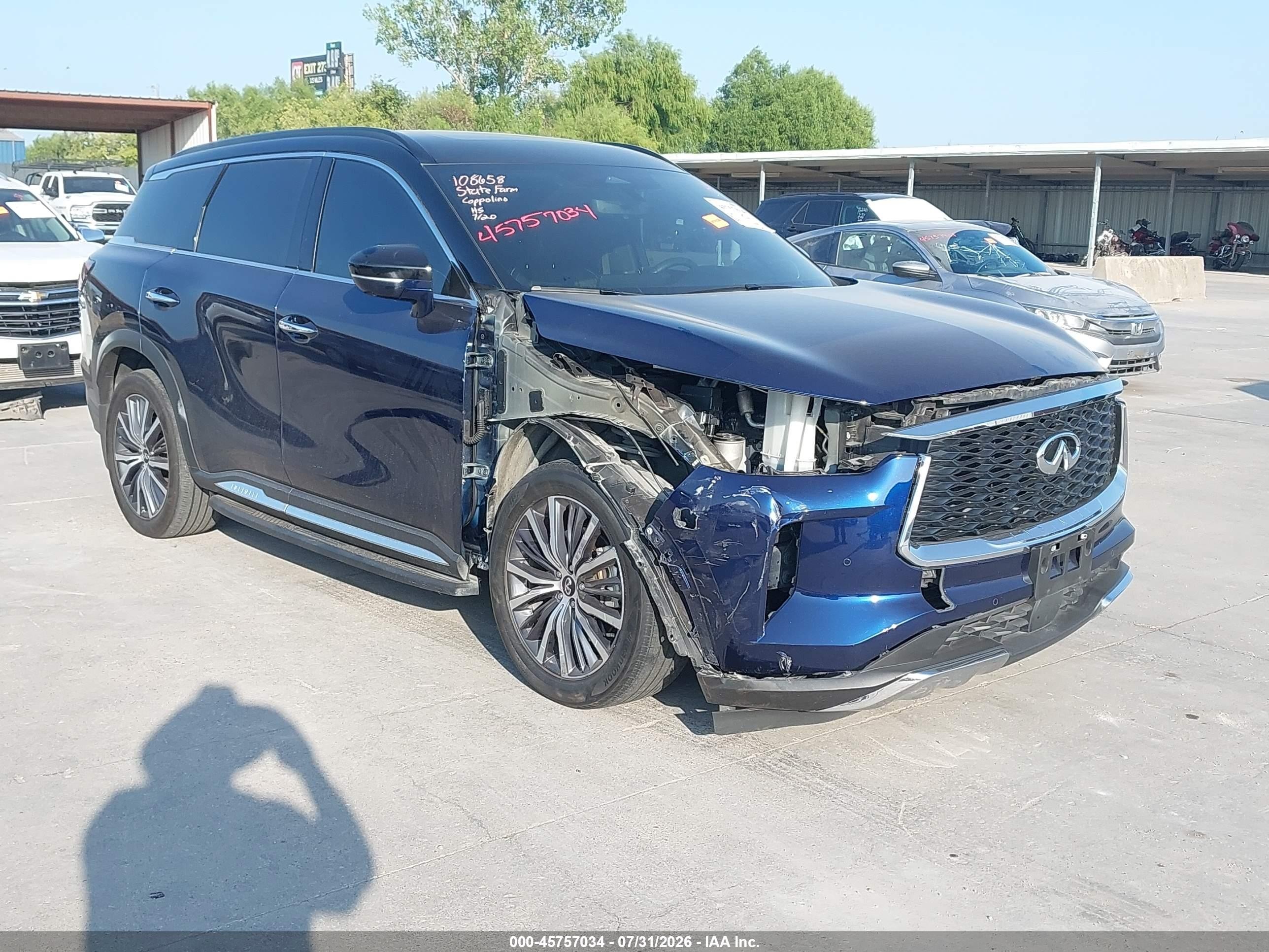 2022 Infiniti QX60 VIN 5N1DL1HU7NC343010 — IAAI salvage auction photo