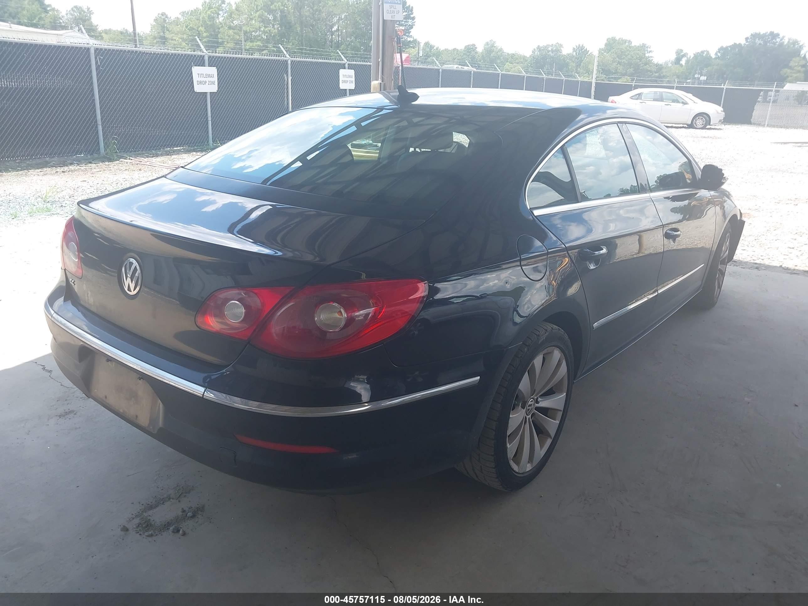 2012 Volkswagen Cc VIN WVWMN7AN3CE500666 IAAI salvage auction — Front End, Salvage (Georgia), sold $275 on 2026-09-08 (photo 4)