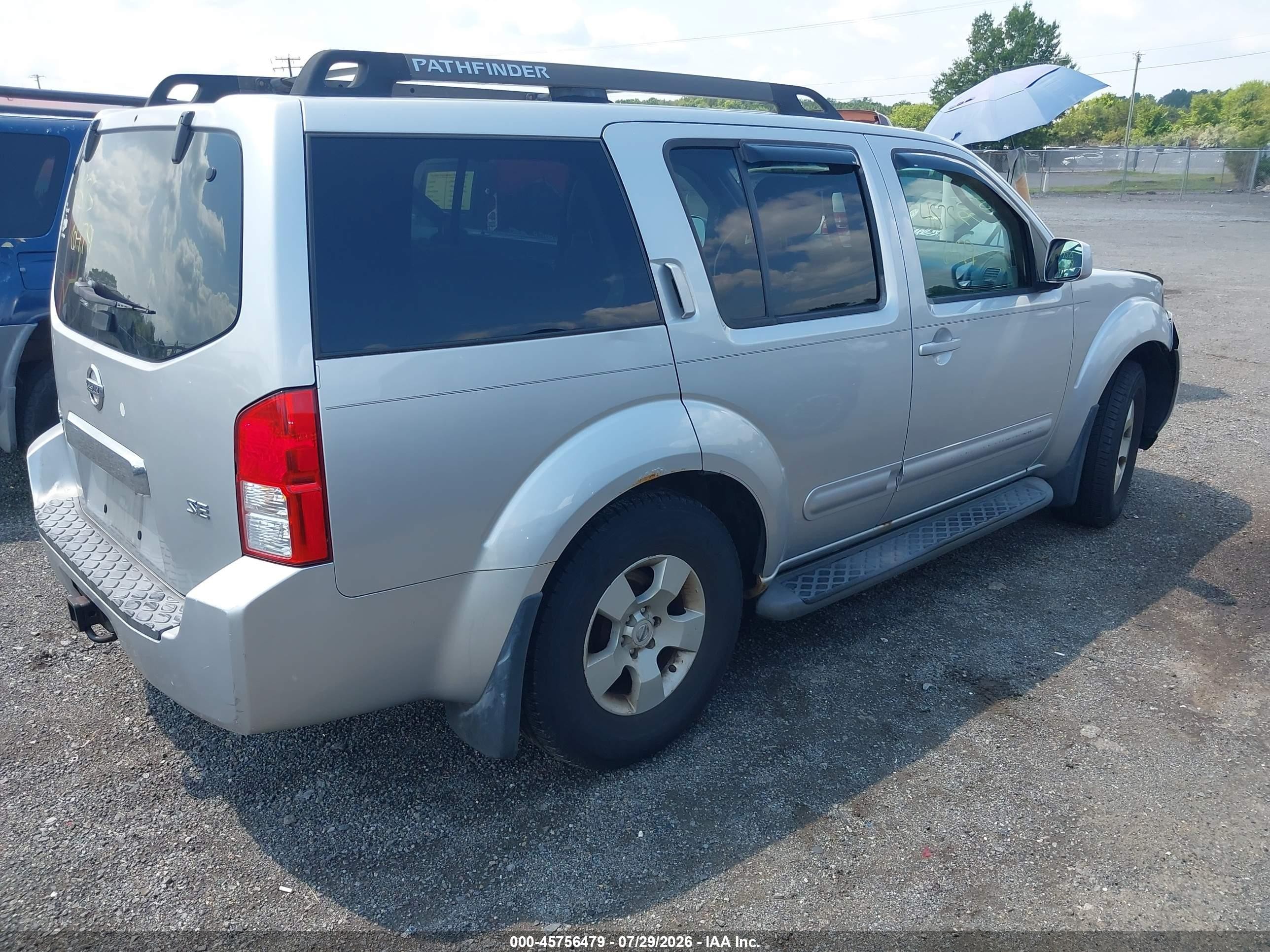 2006 Nissan Pathfinder VIN 5N1AR18W76C643330 IAAI salvage auction — Normal Wear, Clear (Virginia), sold $475 on 2026-09-08 (photo 4)