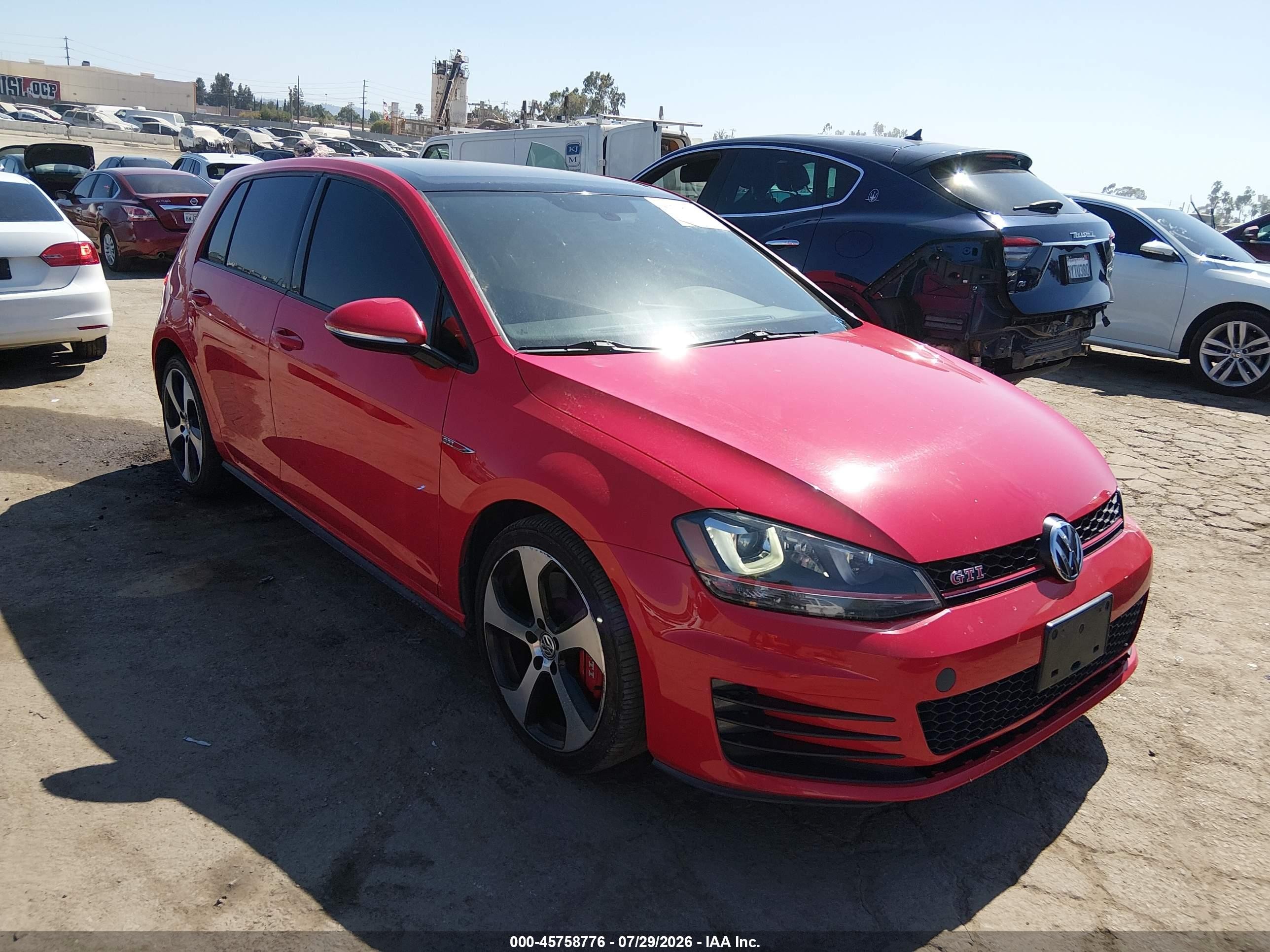 2017 Volkswagen Golf VIN 3VW547AU2HM073641 — IAAI salvage auction photo