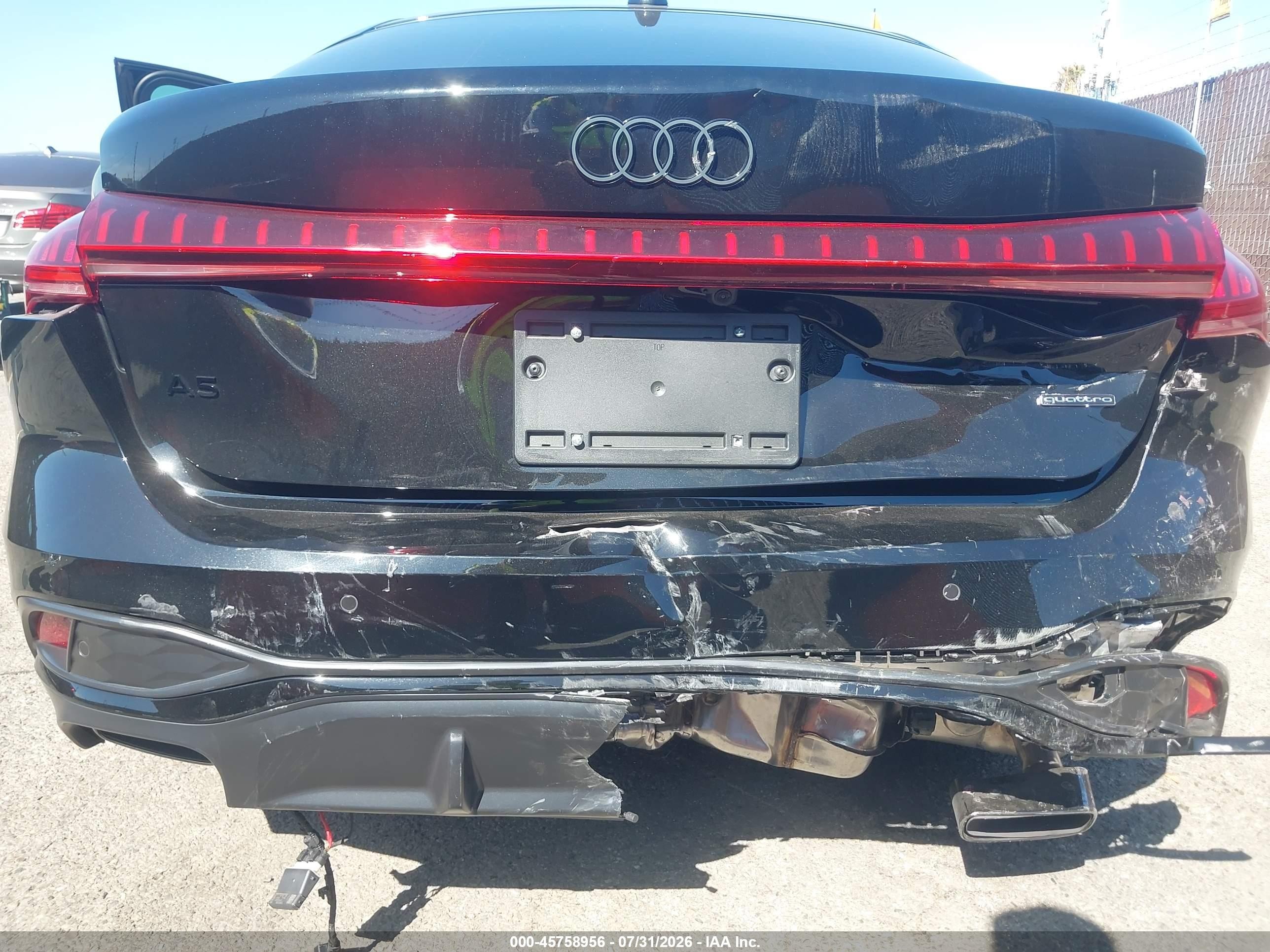 2026 Audi VIN WAU5ACFU9TN005944 IAAI salvage auction — Rear End, Salvage (California), sold $15,600 on 2026-09-24 (photo 6)