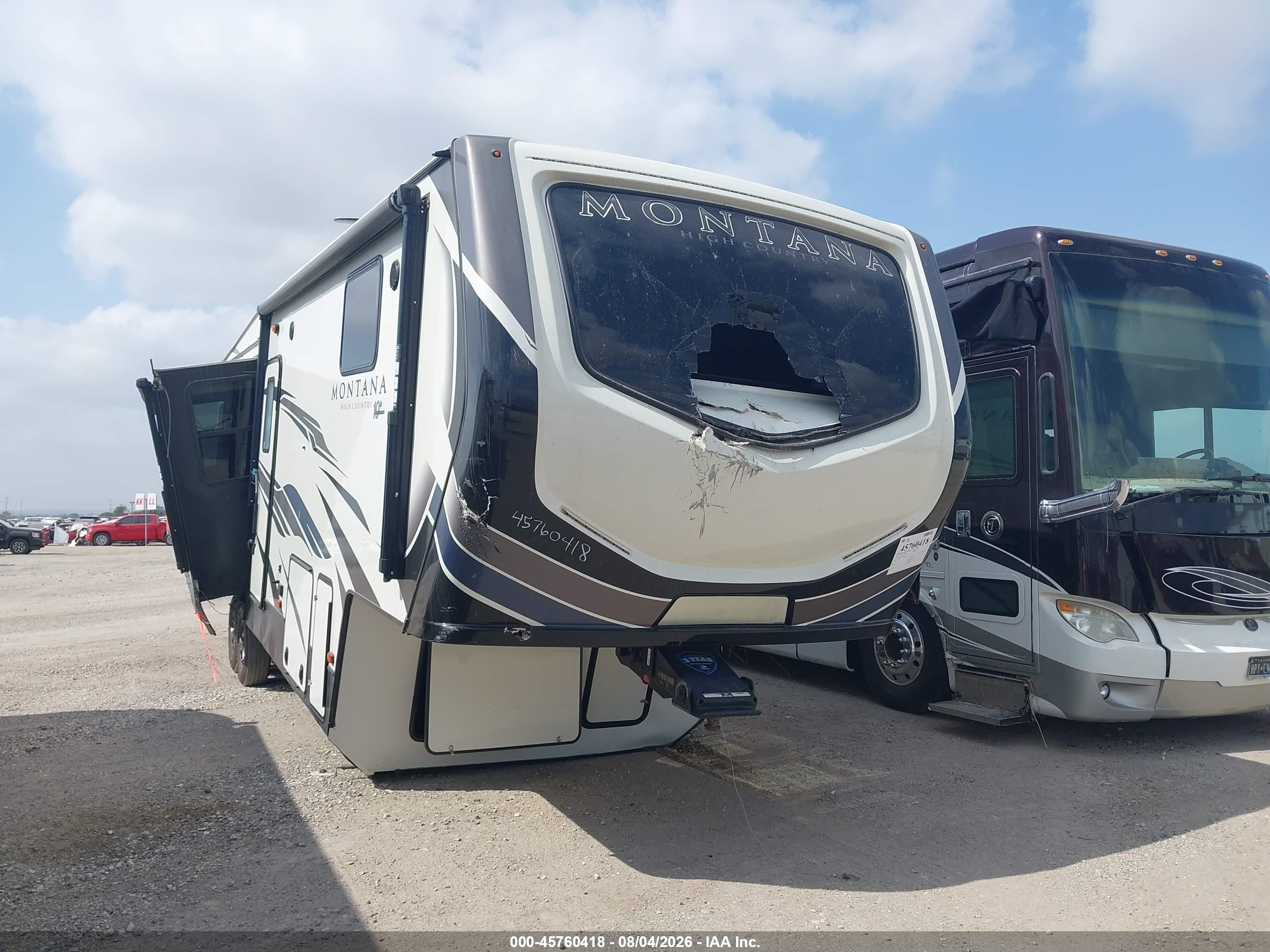 2020 Keystone Rv Montana VIN 4YDF29528LA741186 IAAI salvage auction — Water/Flood, Salvage (Texas), sold $150 on 2026-09-16 (photo 1)