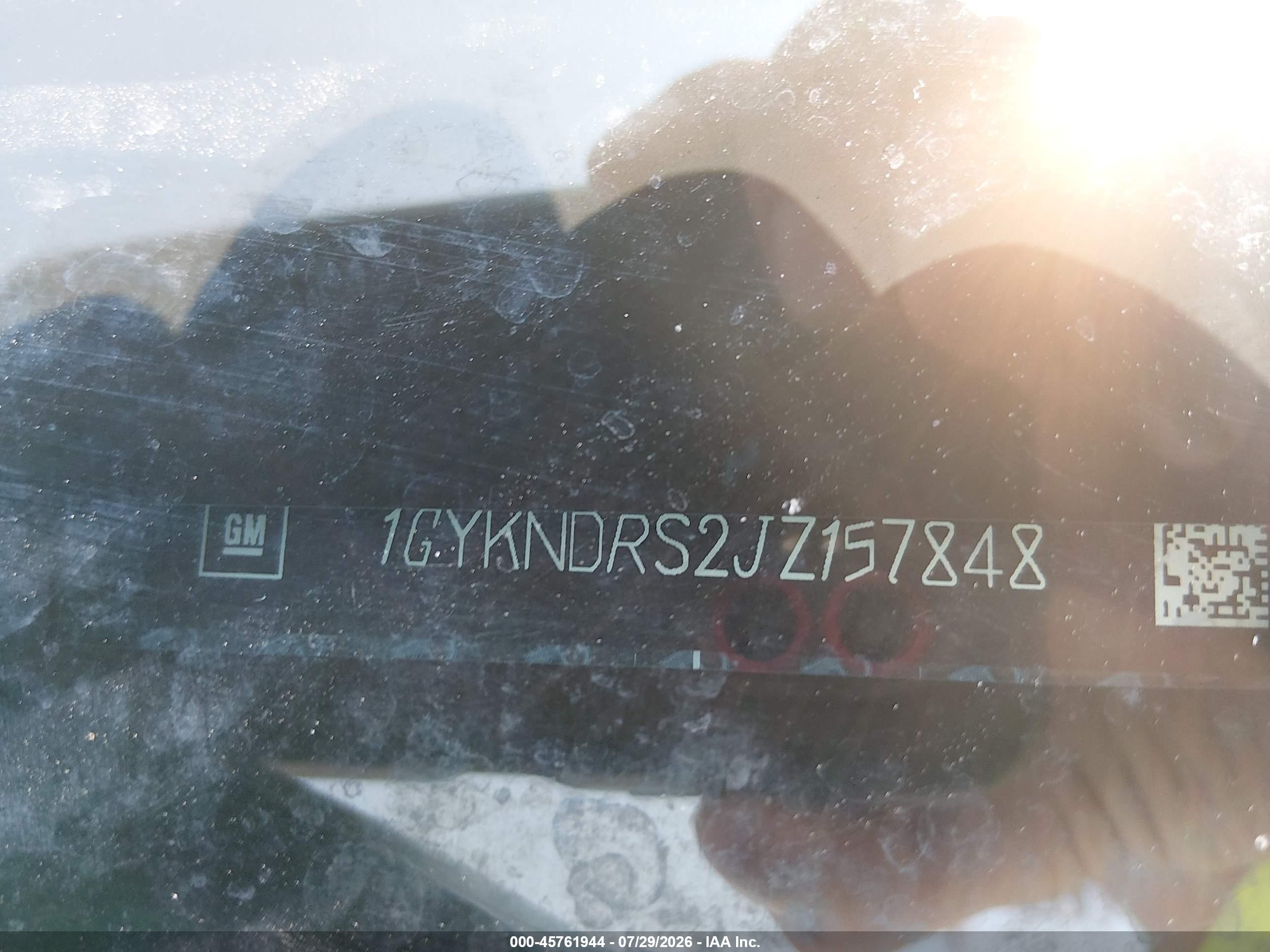 2018 Cadillac Xt5 VIN 1GYKNDRS2JZ157848 IAAI salvage auction — Rear End, Salvage (Montana), sold $4,850 on 2026-09-11 (photo 9)