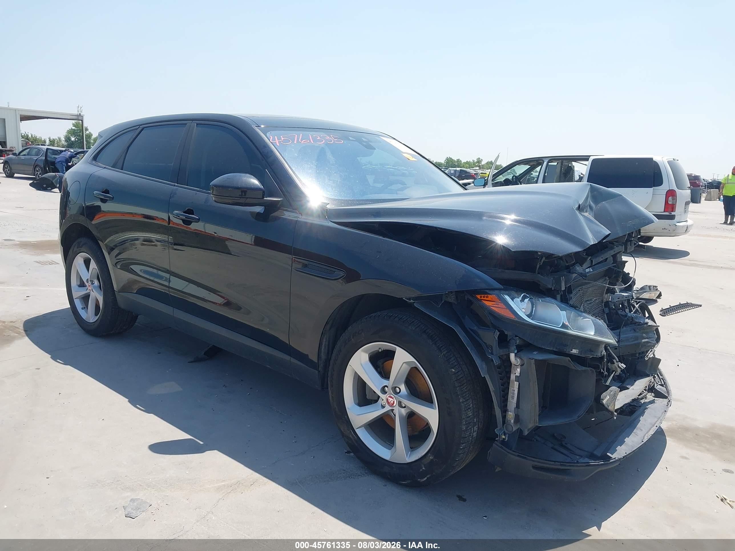 2020 Jaguar F-pace VIN SADCJ2FX1LA622037 IAAI salvage auction — Front End, Salvage (Texas), sold $3,275 on 2026-09-23 (photo 1)