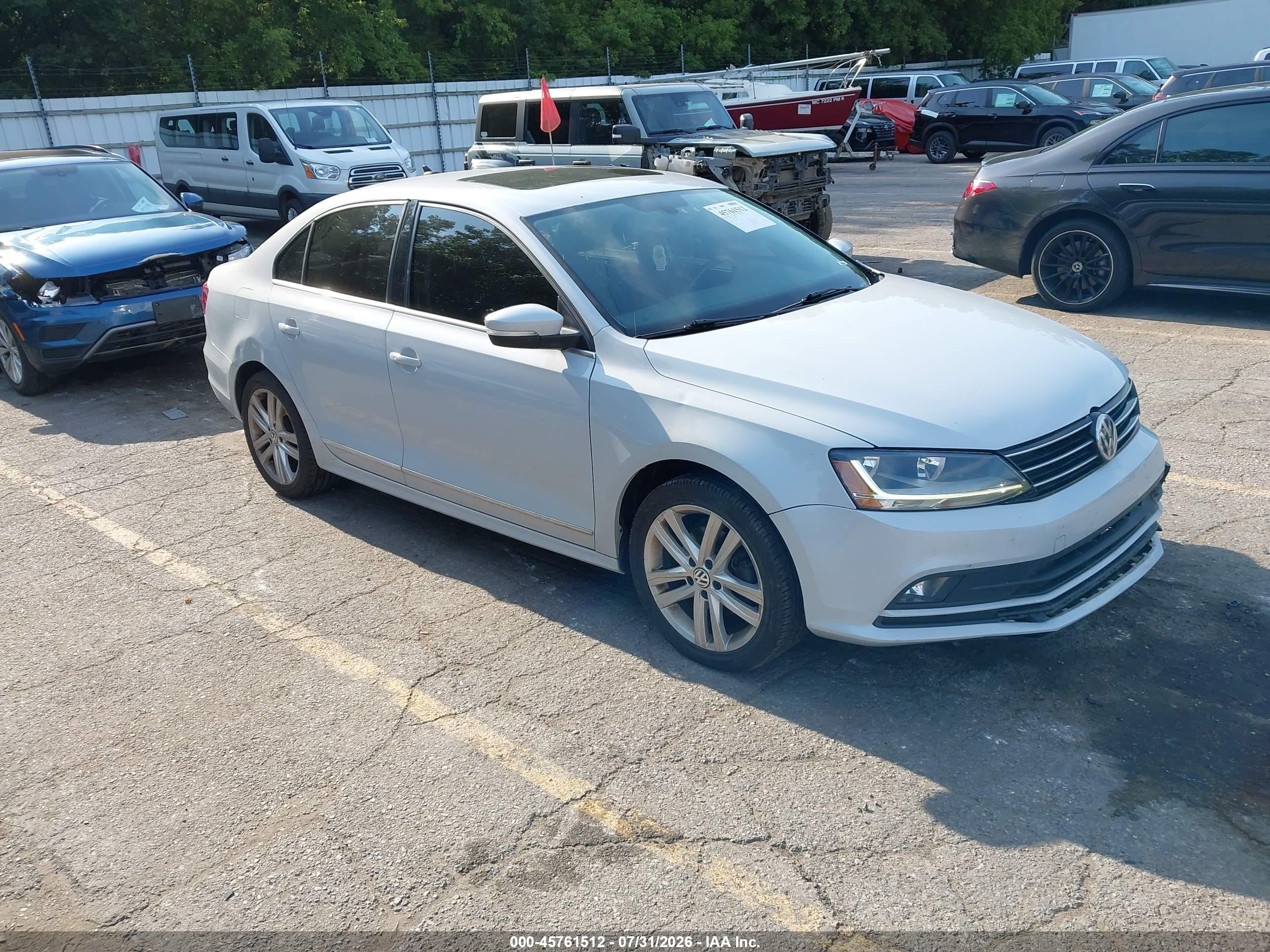 2017 Volkswagen Jetta VIN 3VWL17AJXHM259627 IAAI salvage auction — Unknown, Clear (Michigan), sold $3,025 on 2026-09-12 (photo 1)