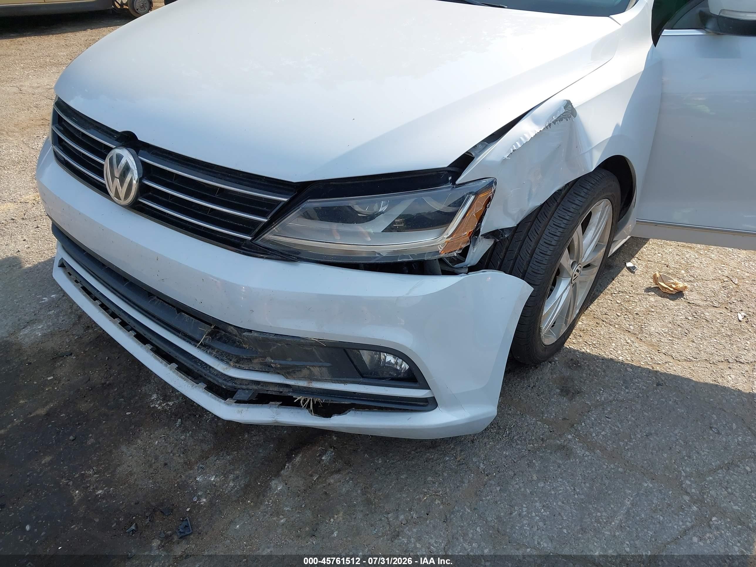 2017 Volkswagen Jetta VIN 3VWL17AJXHM259627 IAAI salvage auction — Unknown, Clear (Michigan), sold $3,025 on 2026-09-12 (photo 6)
