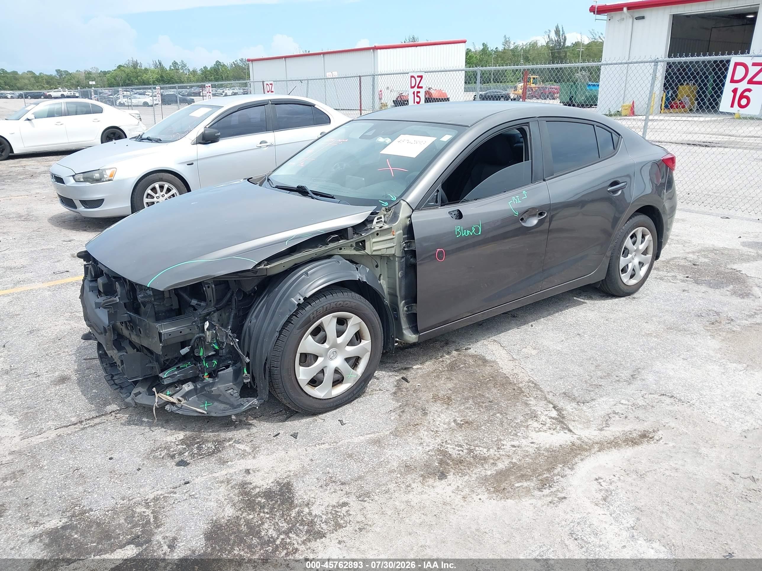 2018 Mazda 3 VIN 3MZBN1U7XJM161443 IAAI salvage auction — Front End, Rebuildable (Florida), sold $2,000 on 2026-10-10 (photo 2)