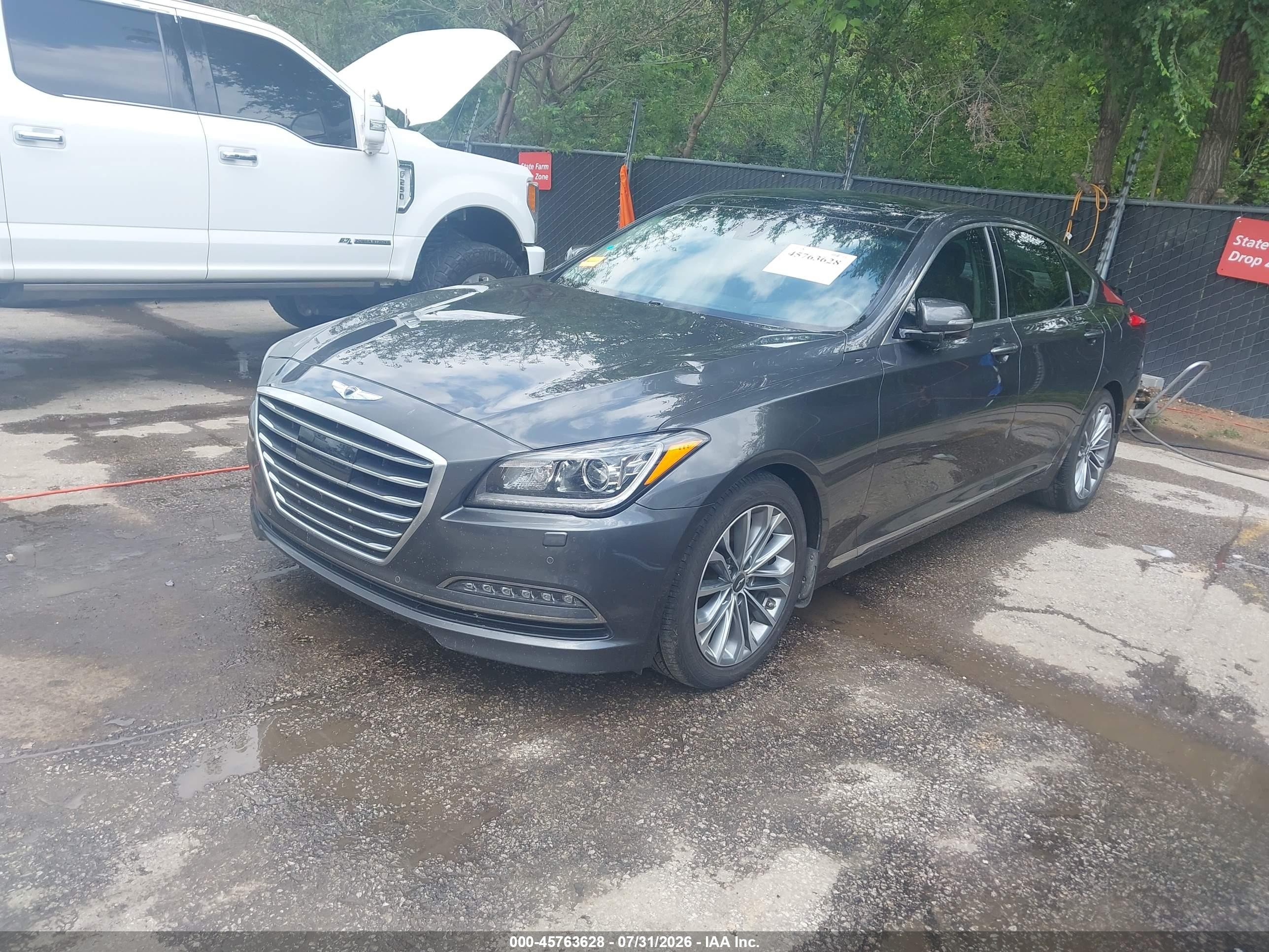 2017 Genesis G80 VIN KMHGN4JE3HU202414 IAAI salvage auction — Rear End, Salvage (Kansas), sold $4,700 on 2026-09-12 (photo 2)