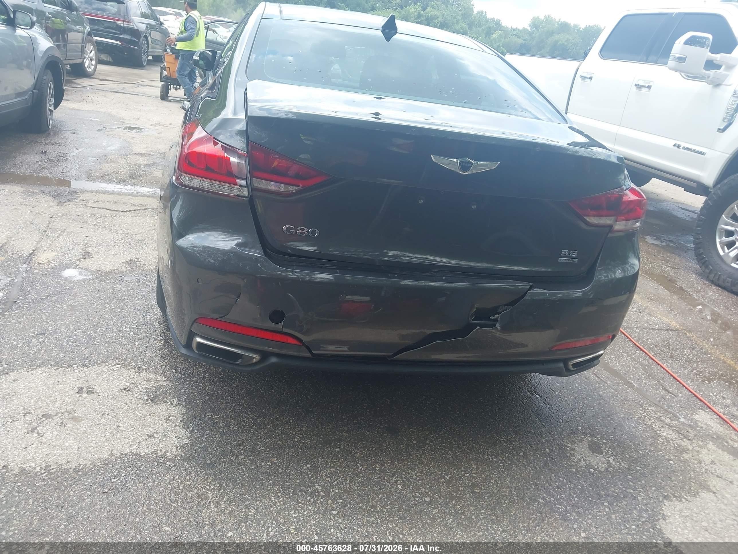 2017 Genesis G80 VIN KMHGN4JE3HU202414 IAAI salvage auction — Rear End, Salvage (Kansas), sold $4,700 on 2026-09-12 (photo 6)