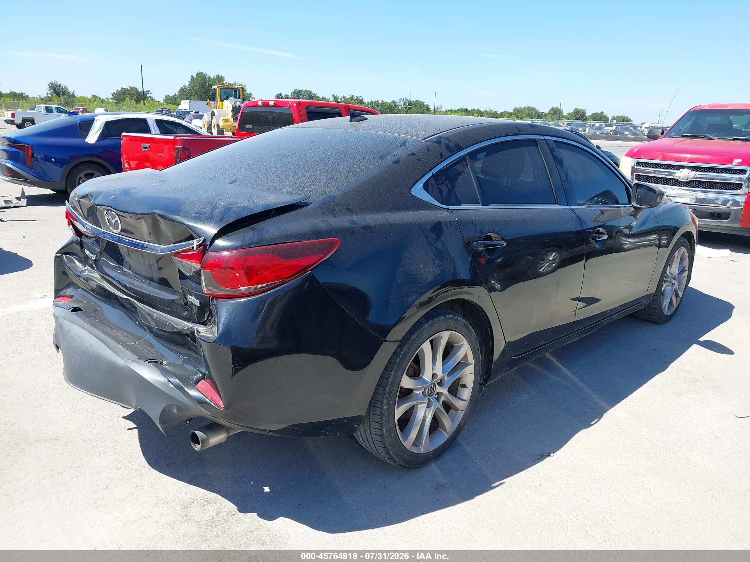 2016 Mazda 6 VIN JM1GJ1V58G1465040 IAAI salvage auction — Rear End, Original (Texas), sold $2,450 on 2026-09-02 (photo 4)