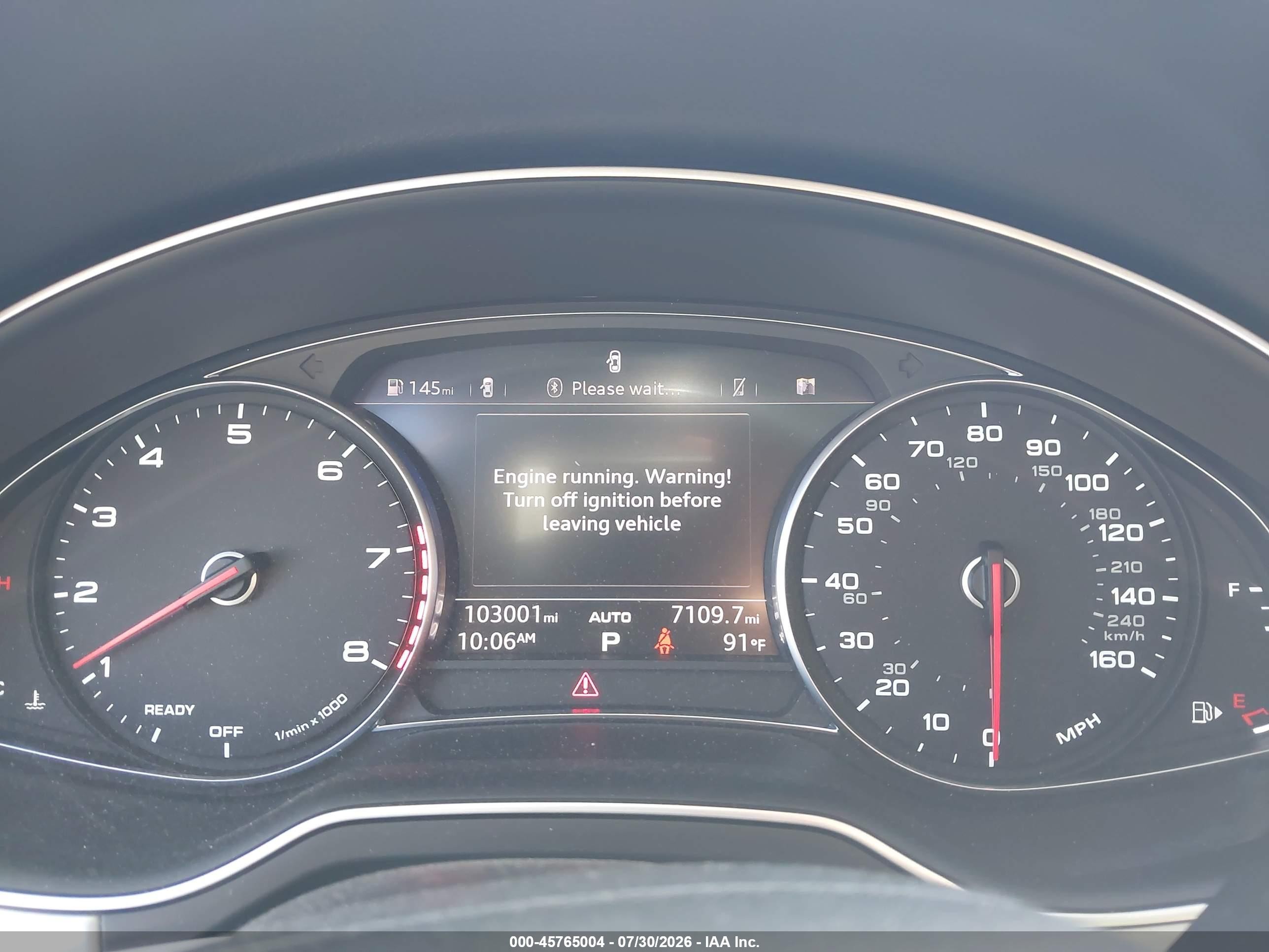 2018 Audi Q7 VIN WA1LHAF7XJD015027 IAAI salvage auction — Side, Salvage Certificate (California), sold $5,100 on 2026-09-26 (photo 7)