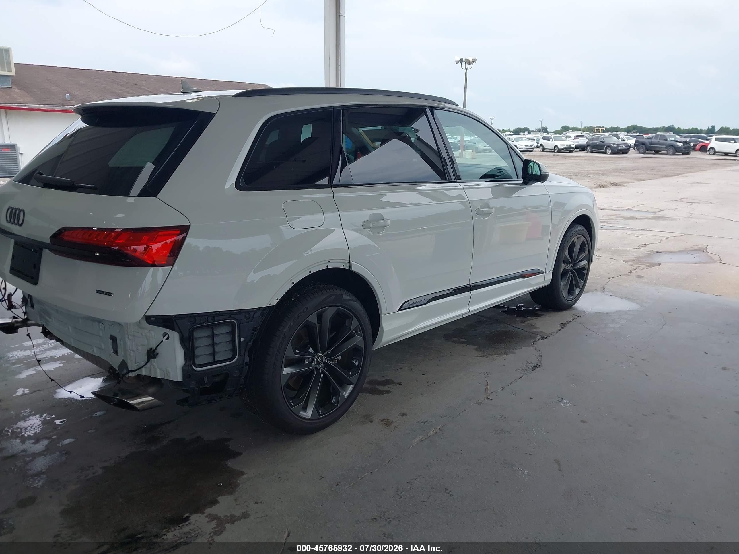 2025 Audi Q7 VIN WA1LVBF73SD021851 IAAI salvage auction — Rear End, Rebuildable (Florida), sold $26,750 on 2026-08-27 (photo 4)