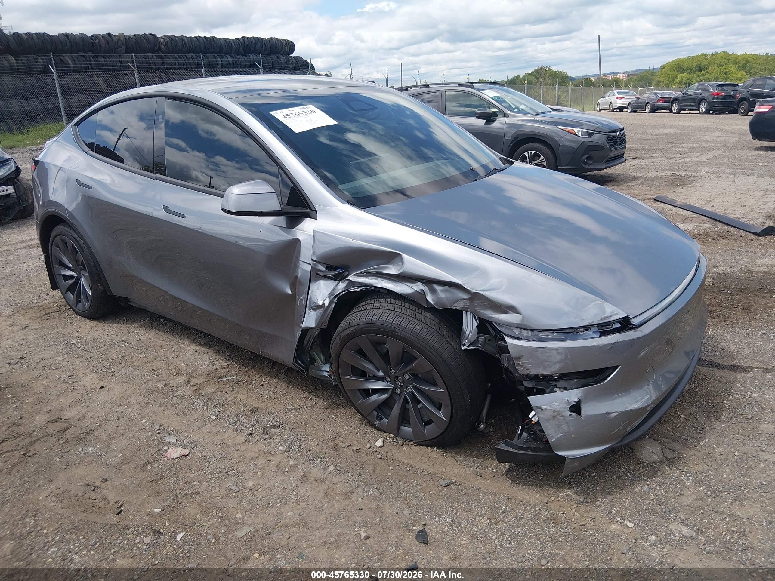 2026 Tesla Model y VIN 7SAYGDEE3TA636945 IAAI salvage auction — Suspension, Salvage (Pennsylvania), sold $24,100 on 2026-09-02 (photo 1)