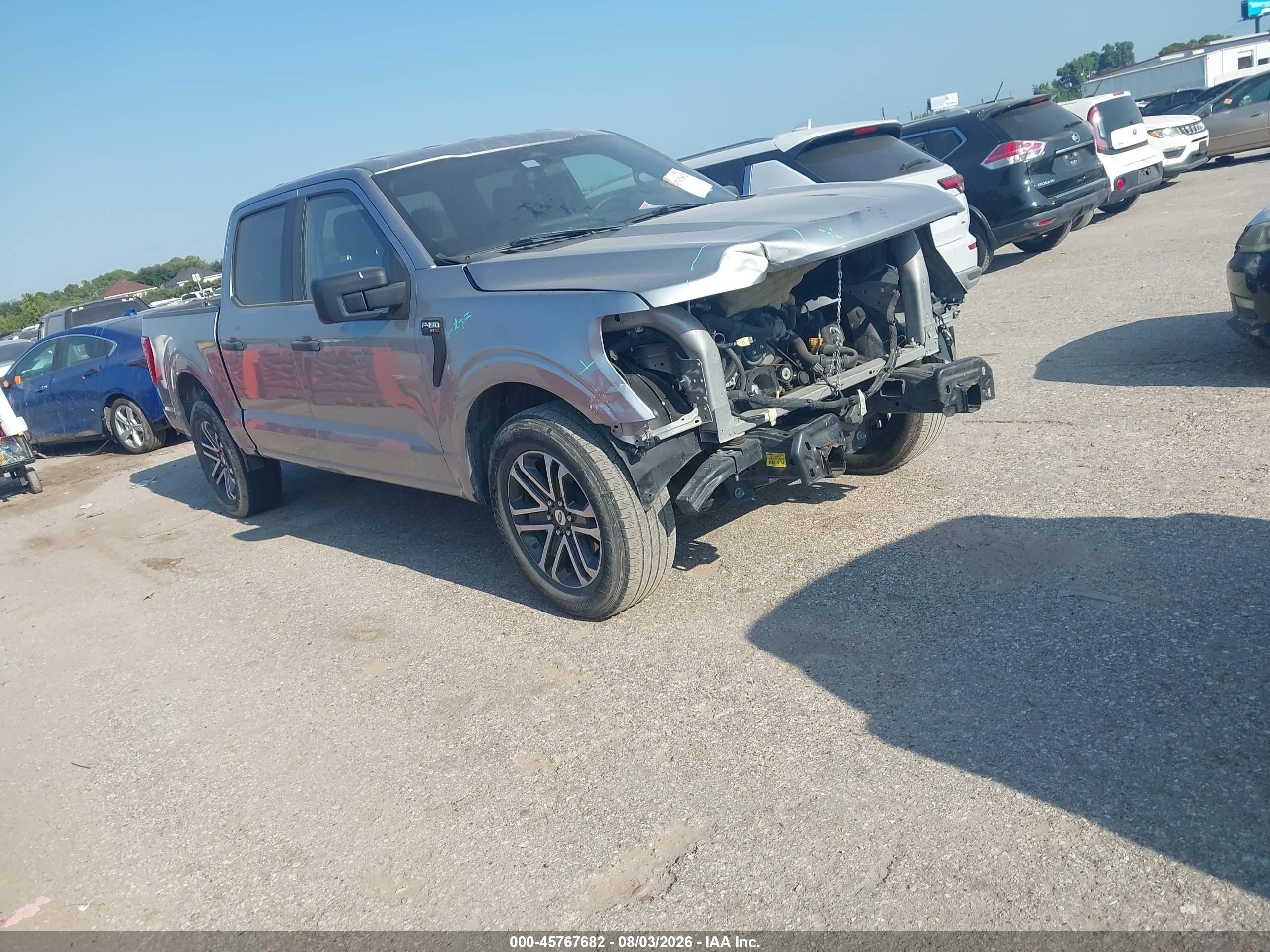 2022 Ford F-150 VIN 1FTEW1C52NKF13361 IAAI salvage auction — Front End, Original (Texas), sold $9,200 on 2026-09-25 (photo 1)