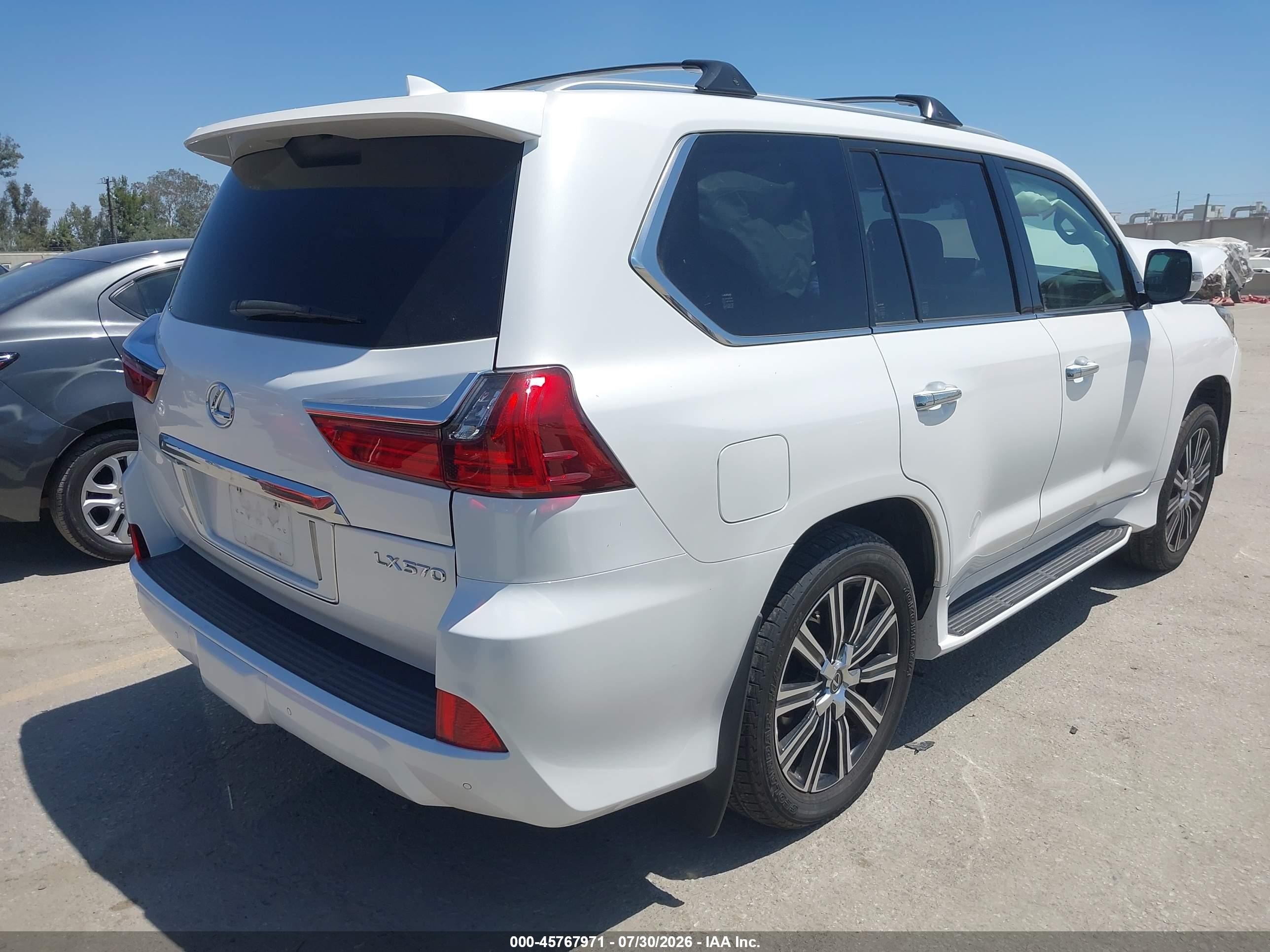 2018 Lexus LX 570 VIN JTJHY7AX1J4254730 IAAI salvage auction — Front End, Salvage (California), sold $27,750 on 2026-08-16 (photo 4)