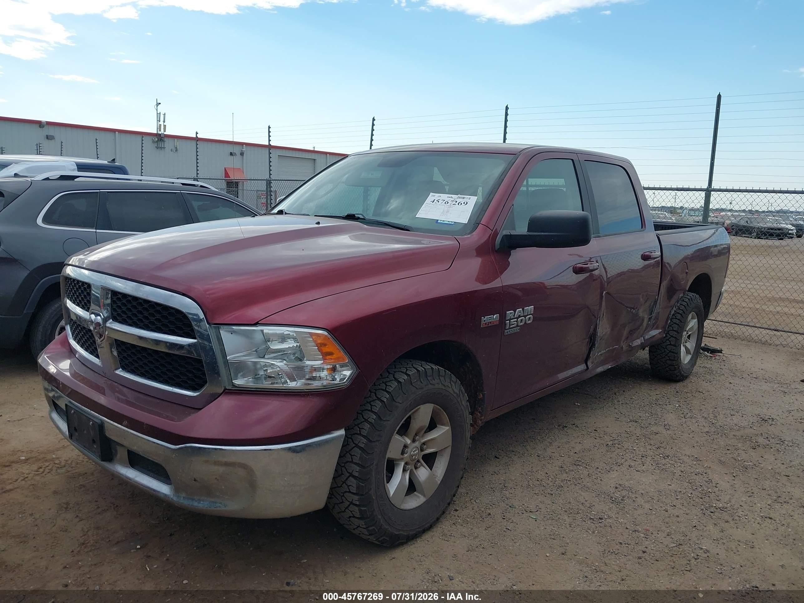 2020 Ram 1500 VIN 1C6RR7TT9LS106605 IAAI salvage auction — Side, Original (Texas), sold $6,300 on 2026-09-30 (photo 2)