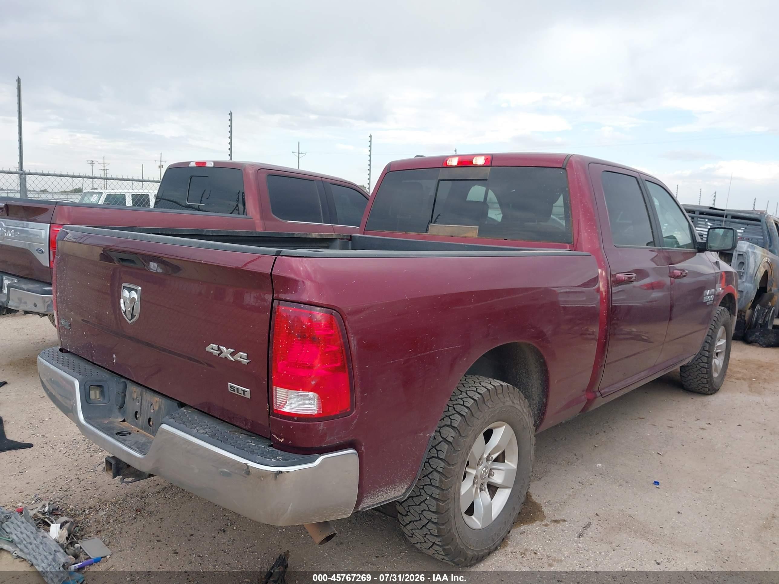 2020 Ram 1500 VIN 1C6RR7TT9LS106605 IAAI salvage auction — Side, Original (Texas), sold $6,300 on 2026-09-30 (photo 4)