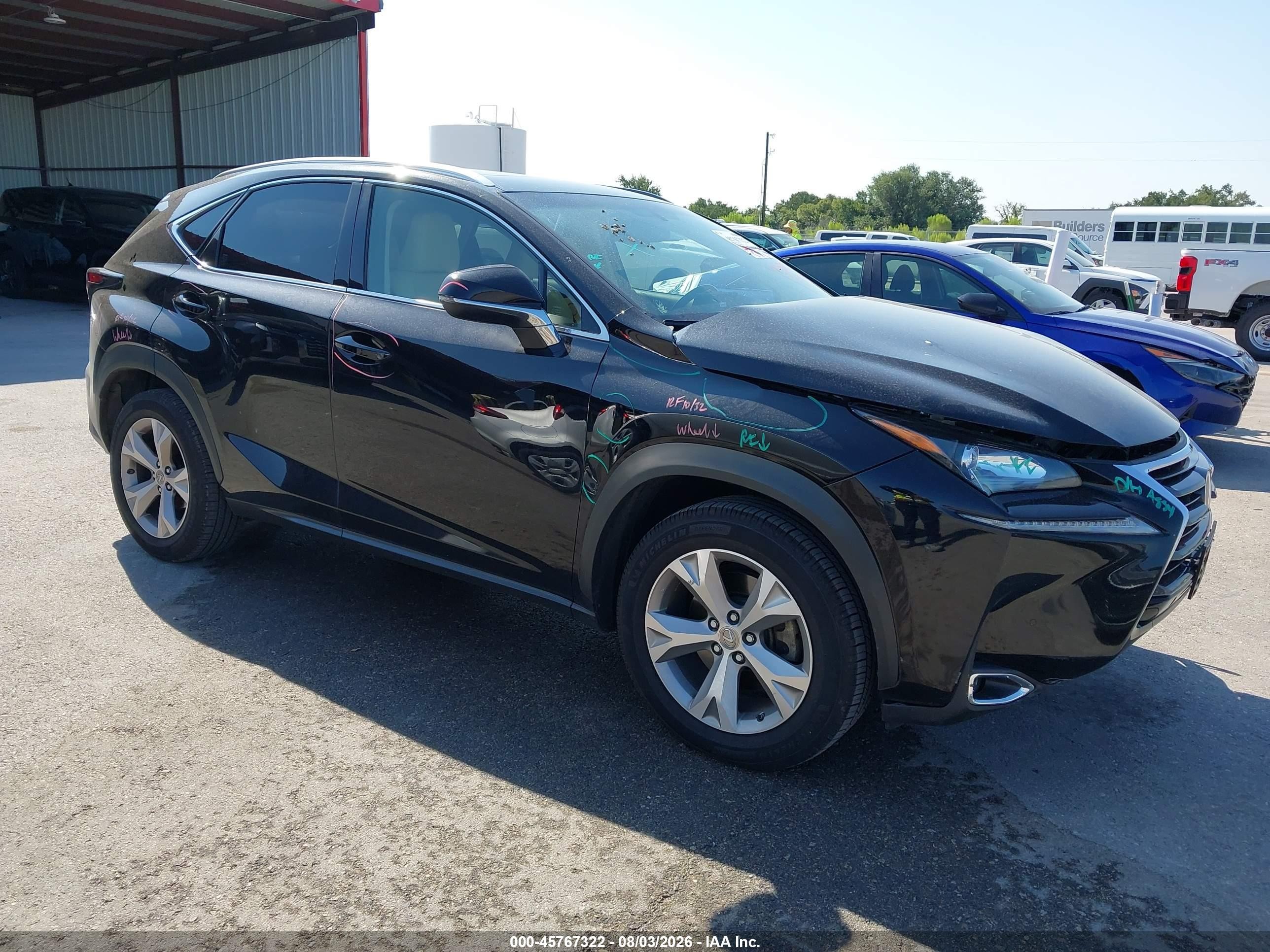2017 Lexus NX 200t VIN JTJYARBZ8H2068298 — IAAI salvage auction photo