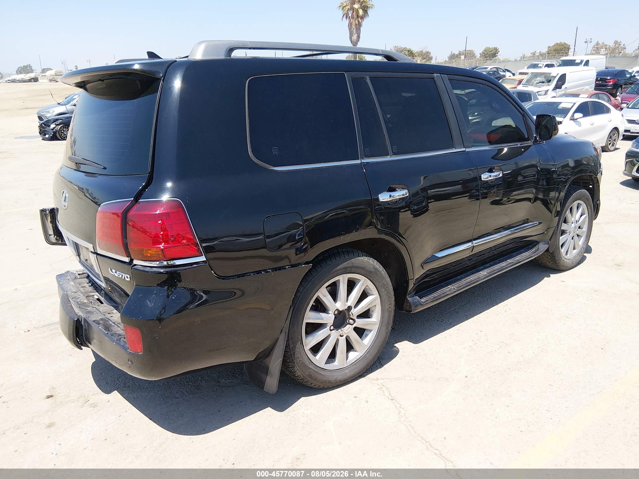 2009 Lexus Lx VIN JTJHY00W394022612 IAAI salvage auction — Rear End, Salvage (California), sold $7,900 on 2026-08-30 (photo 4)
