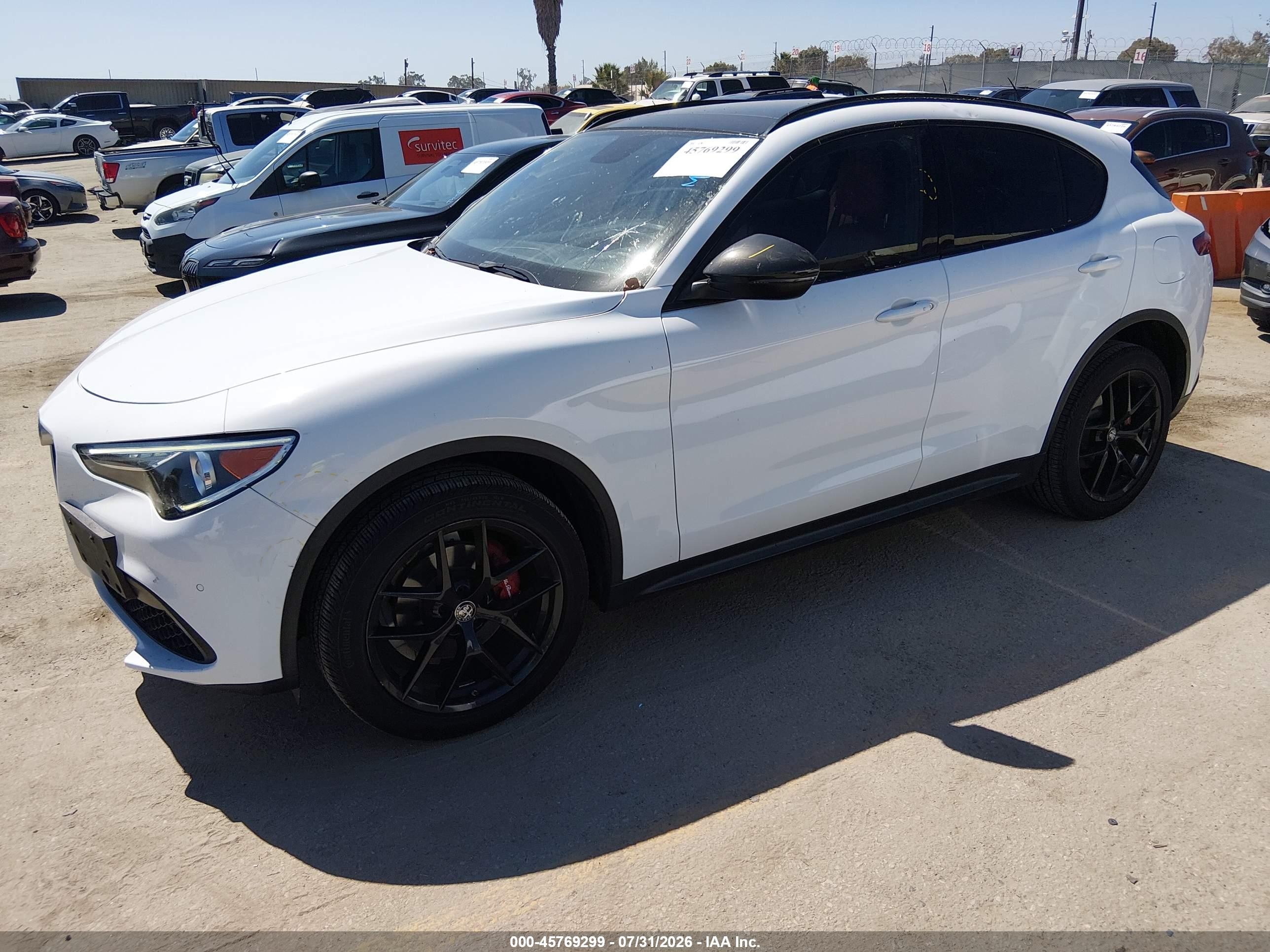 2019 Alfa romeo Stelvio VIN ZASPAKBN0K7C42692 IAAI salvage auction — Unknown, Salvage (California), sold $6,900 on 2026-09-04 (photo 2)