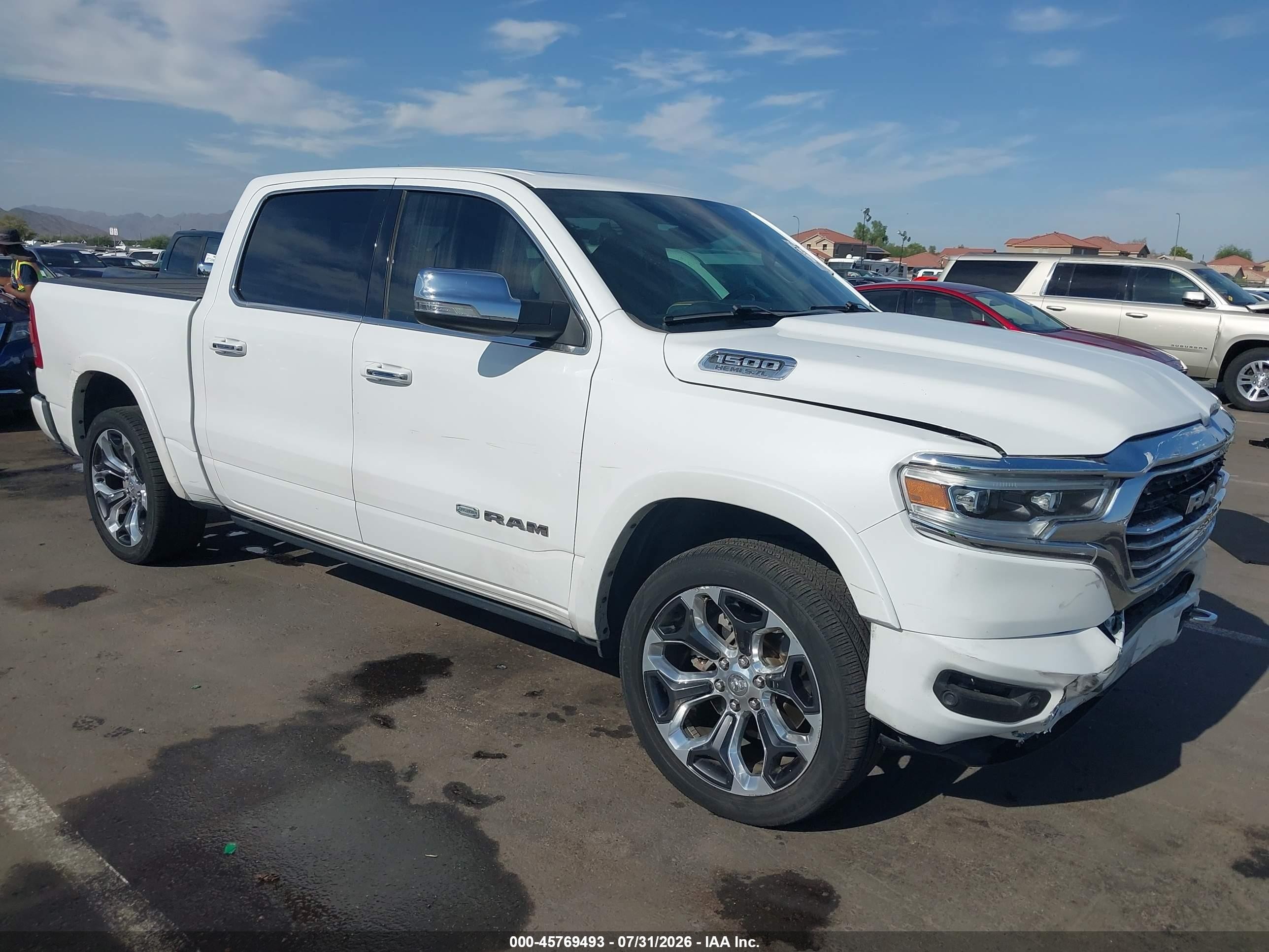 2019 Ram 1500 VIN 1C6SRFKT7KN897114 IAAI salvage auction — Front & Rear, Salvage (Arizona), sold $14,600 on 2026-09-24 (photo 1)