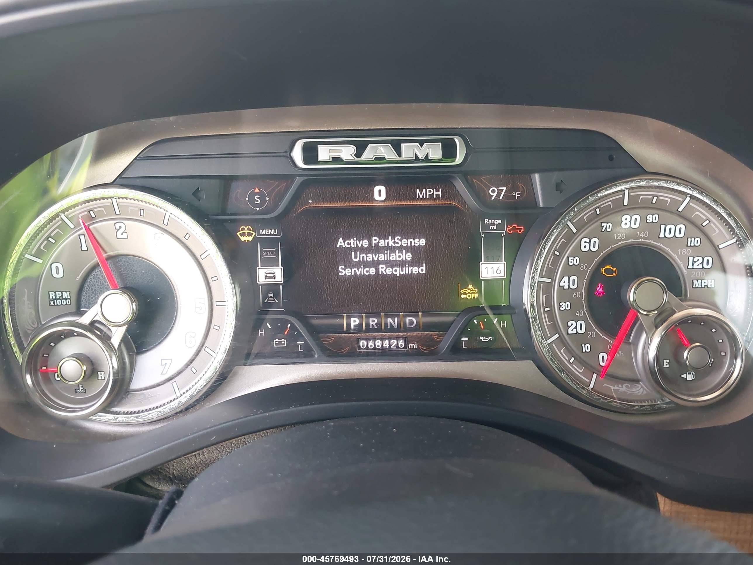 2019 Ram 1500 VIN 1C6SRFKT7KN897114 IAAI salvage auction — Front & Rear, Salvage (Arizona), sold $14,600 on 2026-09-24 (photo 7)