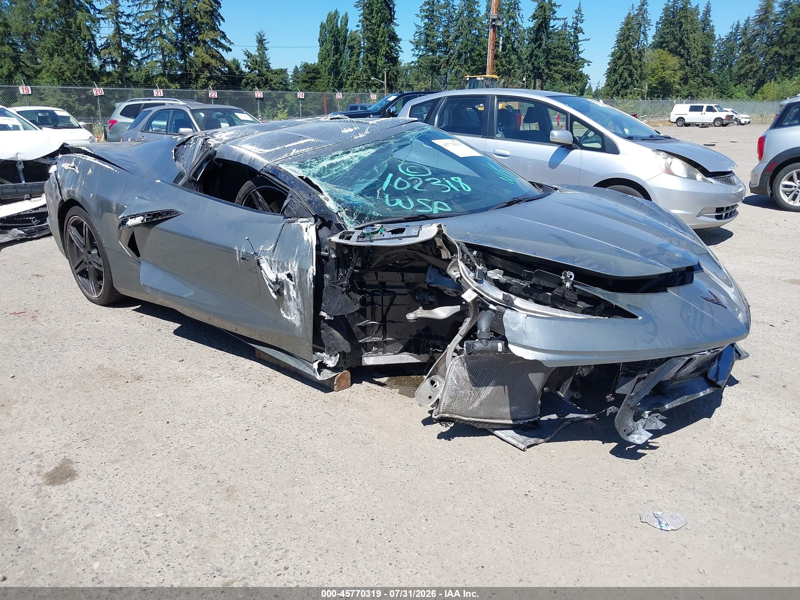 2024 Chevrolet Corvette Stingray VIN 1G1YA2D40R5123332 — IAAI salvage auction photo