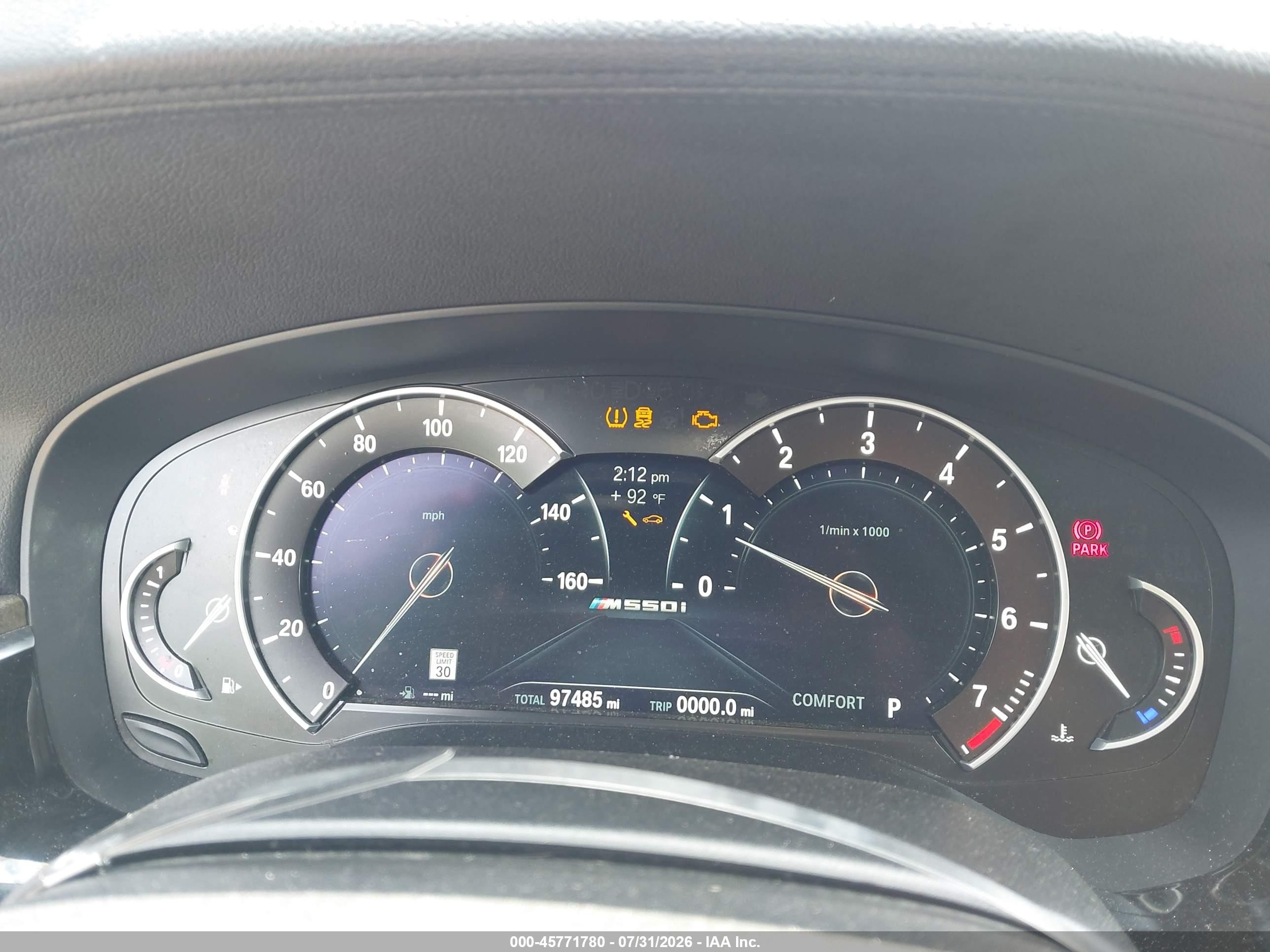 2018 BMW 5er VIN WBAJB9C59JB049453 IAAI salvage auction — Front End, Salvage - 75% Or Less (Maryland), sold $7,000 on 2026-09-09 (photo 7)