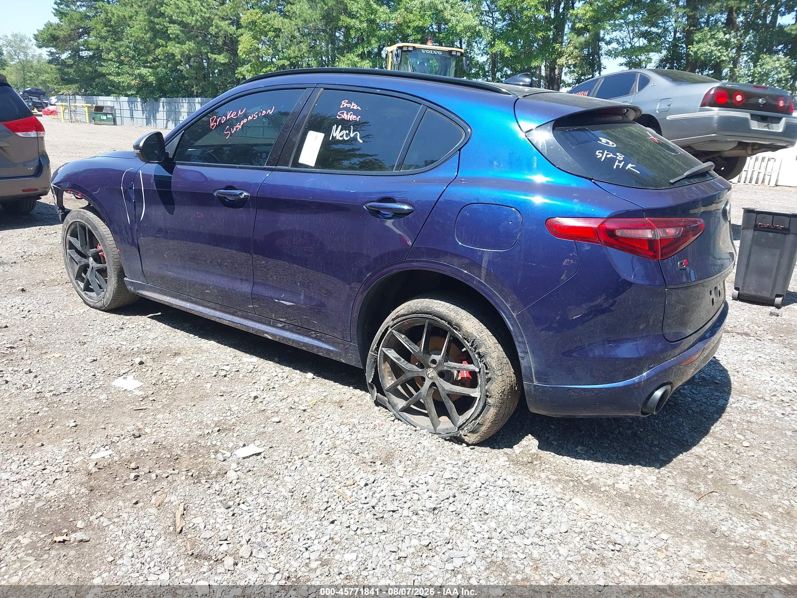 2020 Alfa romeo Stelvio VIN ZASPAKBN7L7C98968 IAAI salvage auction — All Over, Salvage (Idaho), sold $4,200 on 2026-09-26 (photo 3)