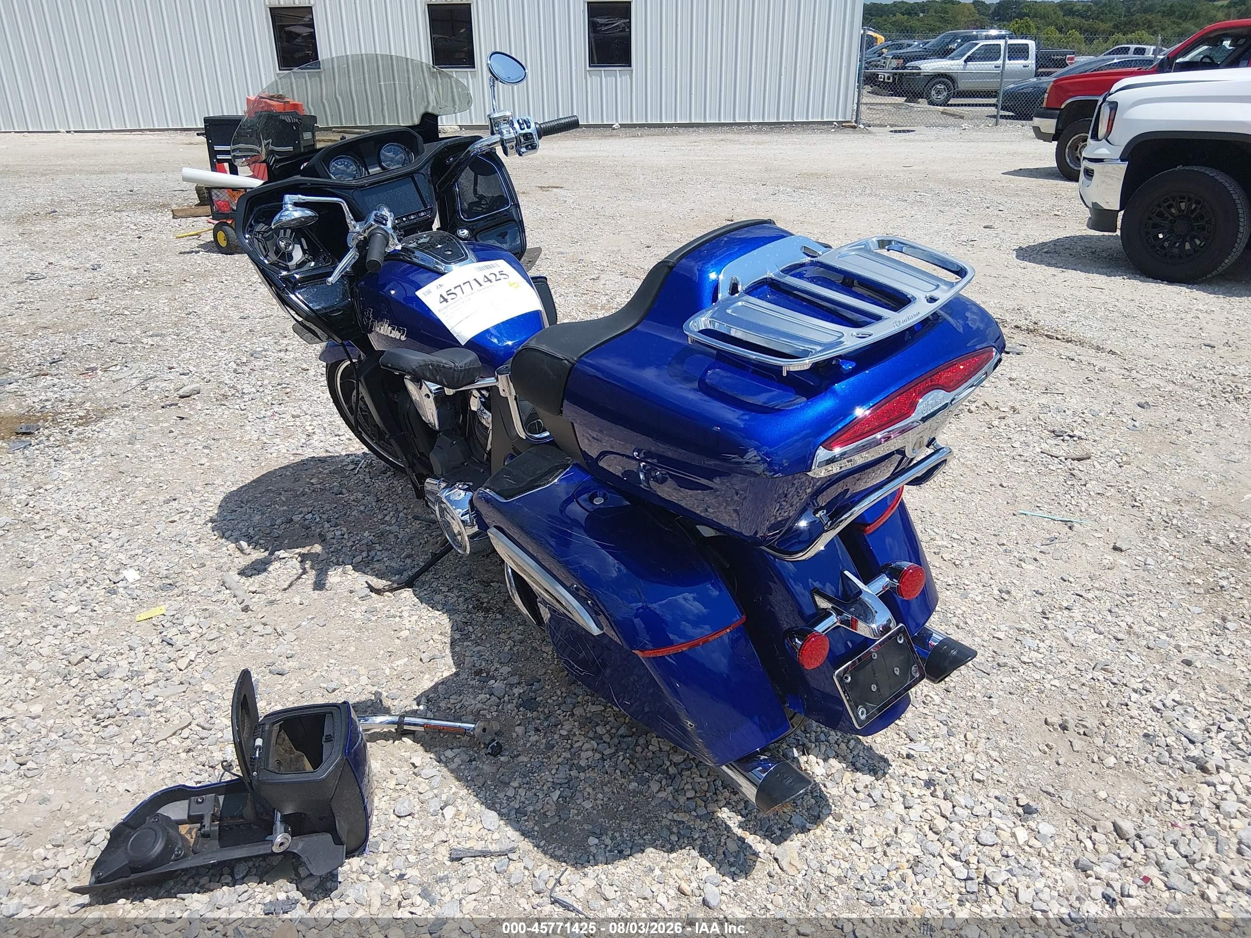 2023 Indian motorcycle co. Pursuit VIN 56KLDHRR1P3423092 IAAI salvage auction — Side, Regular (South Dakota), sold $9,500 on 2026-09-23 (photo 3)