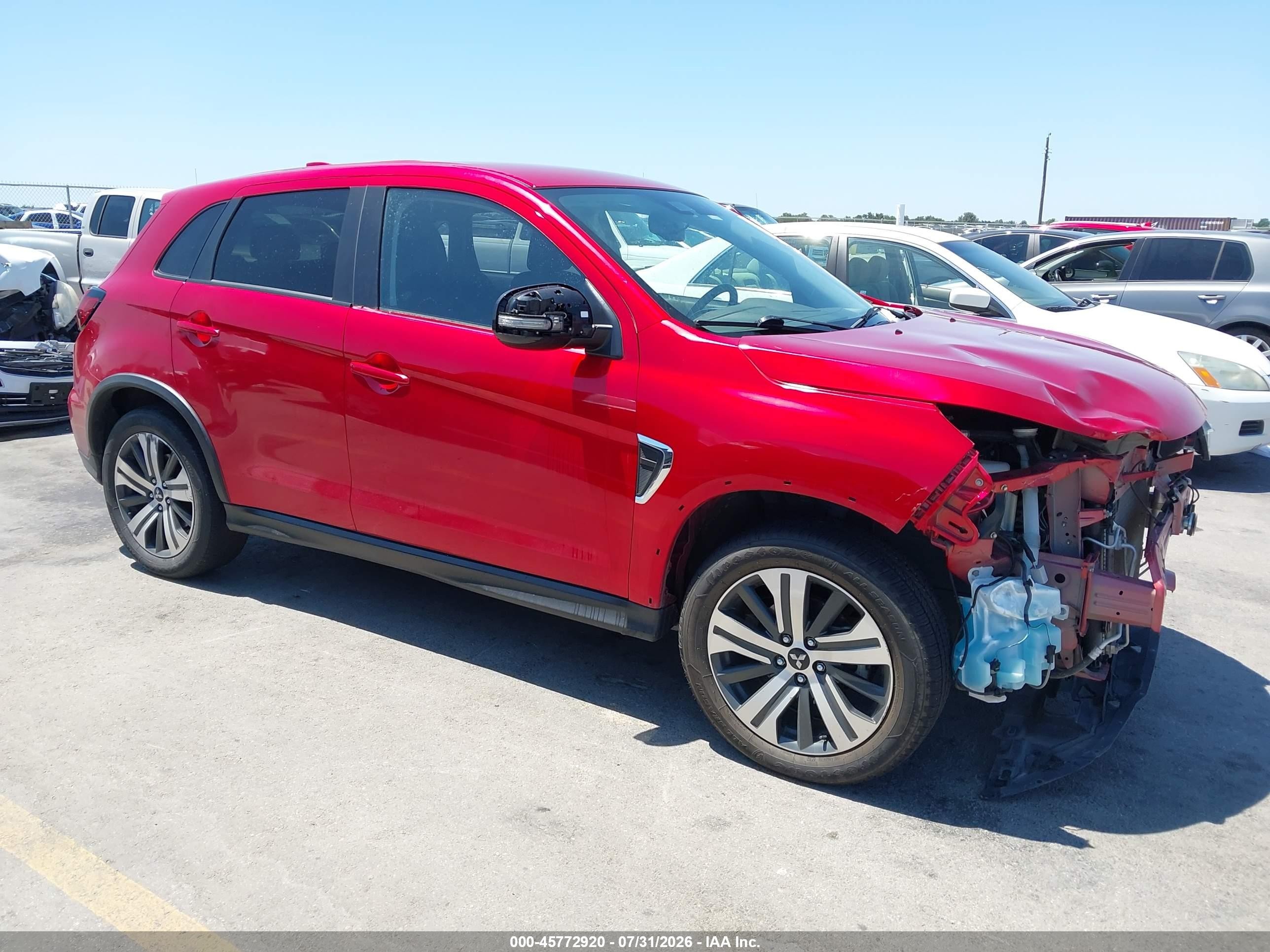 2021 Mitsubishi Outlander VIN JA4ARUAU4MU029576 IAAI salvage auction — Front End, Salvage (Texas), sold $3,700 on 2026-09-14 (photo 1)