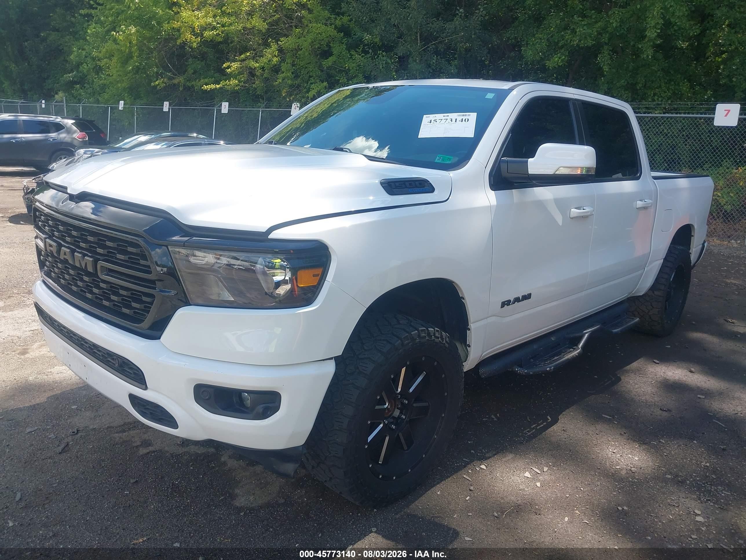 2022 Ram 1500 VIN 1C6SRFFTXNN236322 IAAI salvage auction — Theft, Salvage - 75% Or Less (Maryland), sold $21,600 on 2026-09-04 (photo 2)