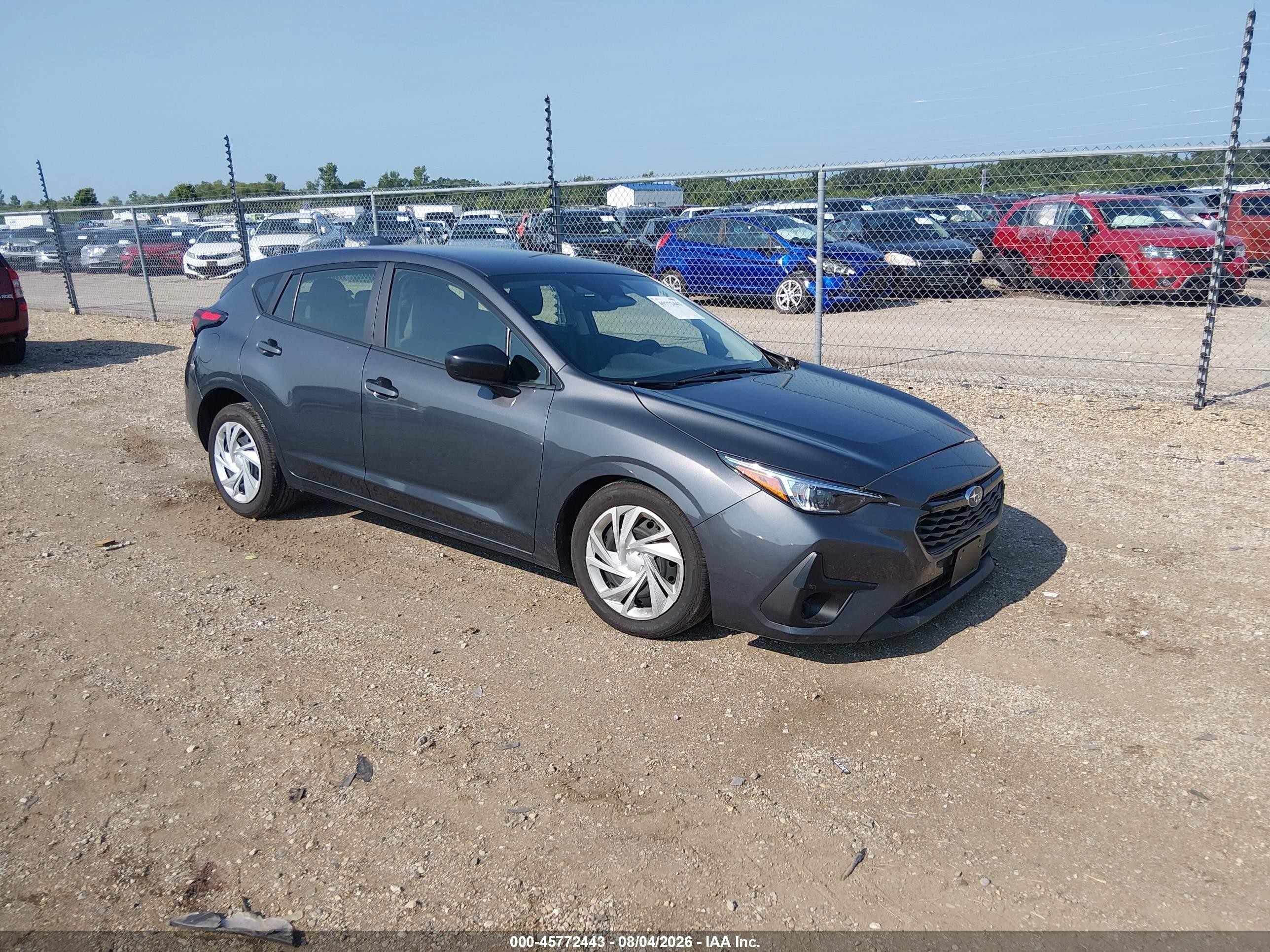2025 Subaru Impreza VIN JF1GUABC0S8259744 IAAI salvage auction — Unknown, Salvage (Illinois), sold $3,775 on 2026-09-09 (photo 1)