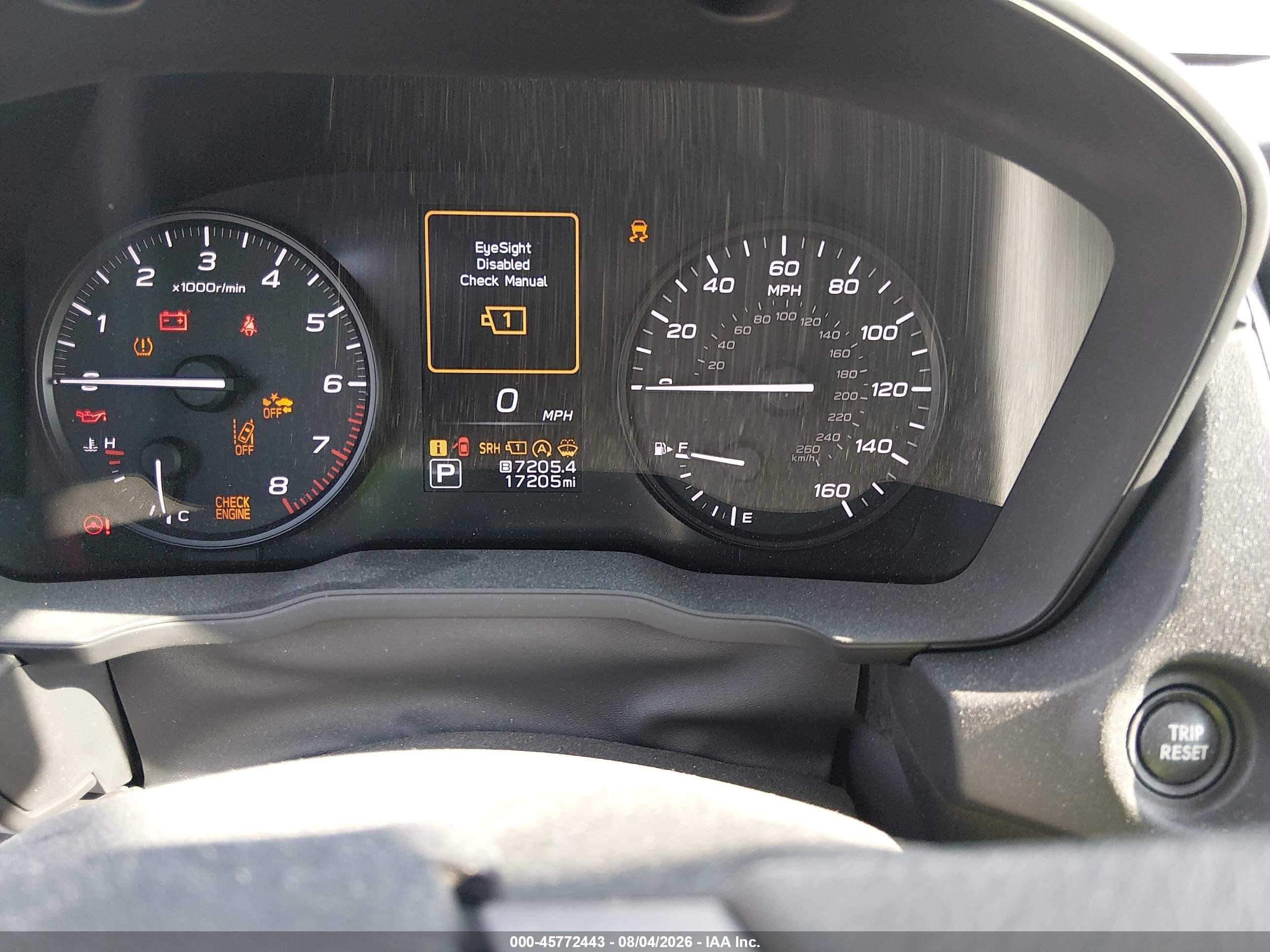 2025 Subaru Impreza VIN JF1GUABC0S8259744 IAAI salvage auction — Unknown, Salvage (Illinois), sold $3,775 on 2026-09-09 (photo 7)