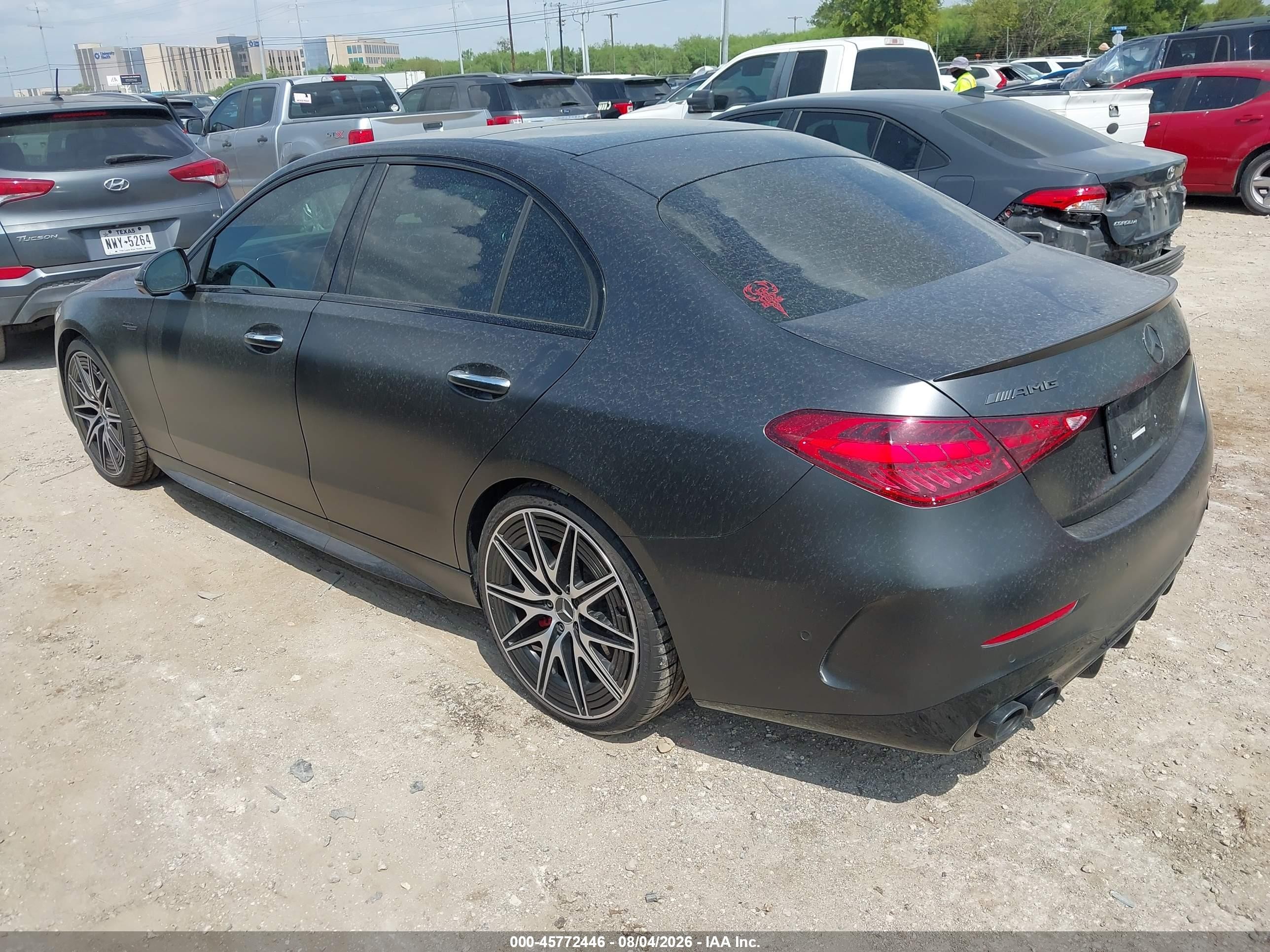 2024 Mercedes-Benz C-Class VIN W1KAF8HB6RR236741 IAAI salvage auction — Water/Flood, Salvage (Texas), sold $20,900 on 2026-09-12 (photo 3)