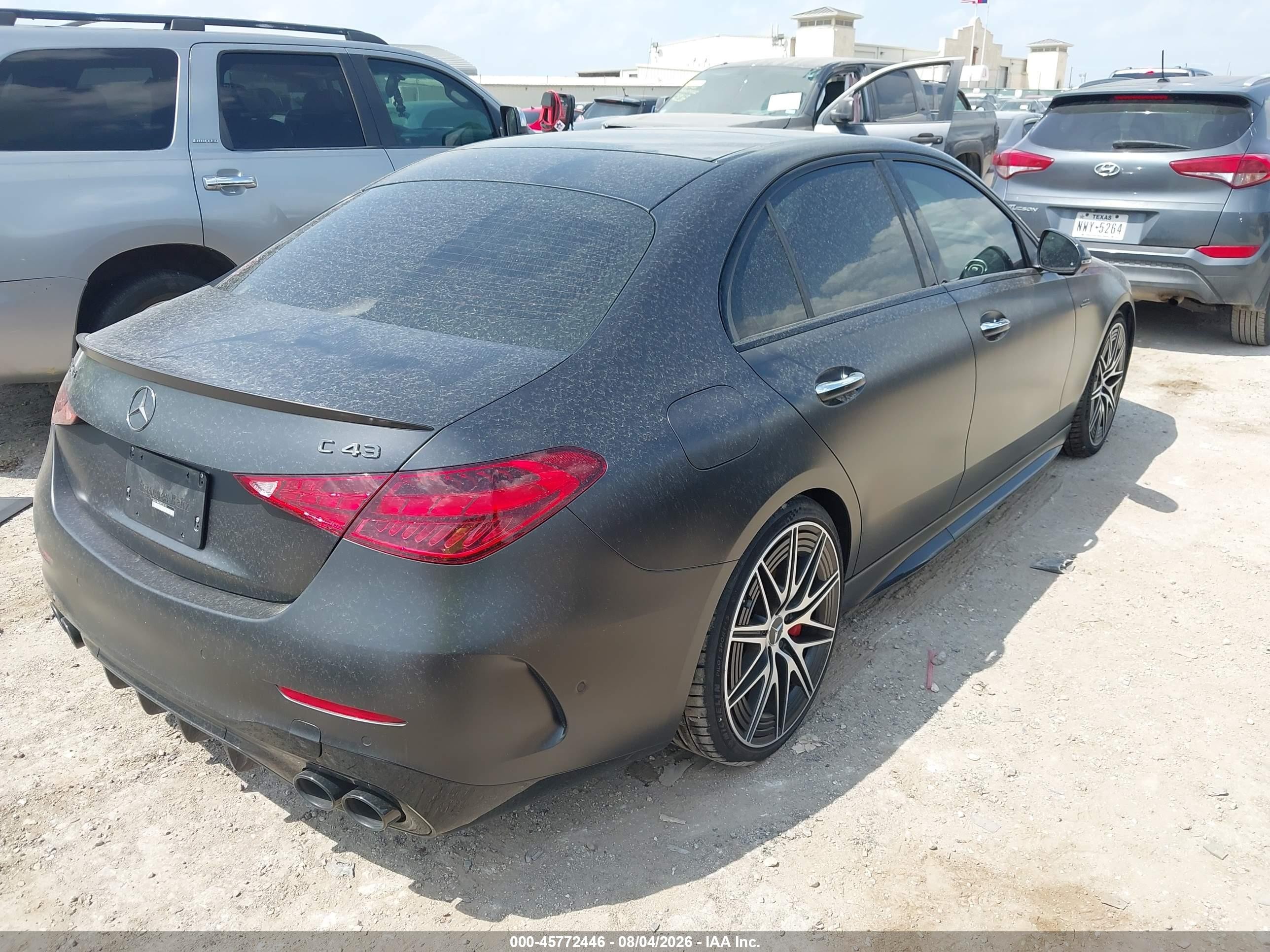 2024 Mercedes-Benz C-Class VIN W1KAF8HB6RR236741 IAAI salvage auction — Water/Flood, Salvage (Texas), sold $20,900 on 2026-09-12 (photo 4)