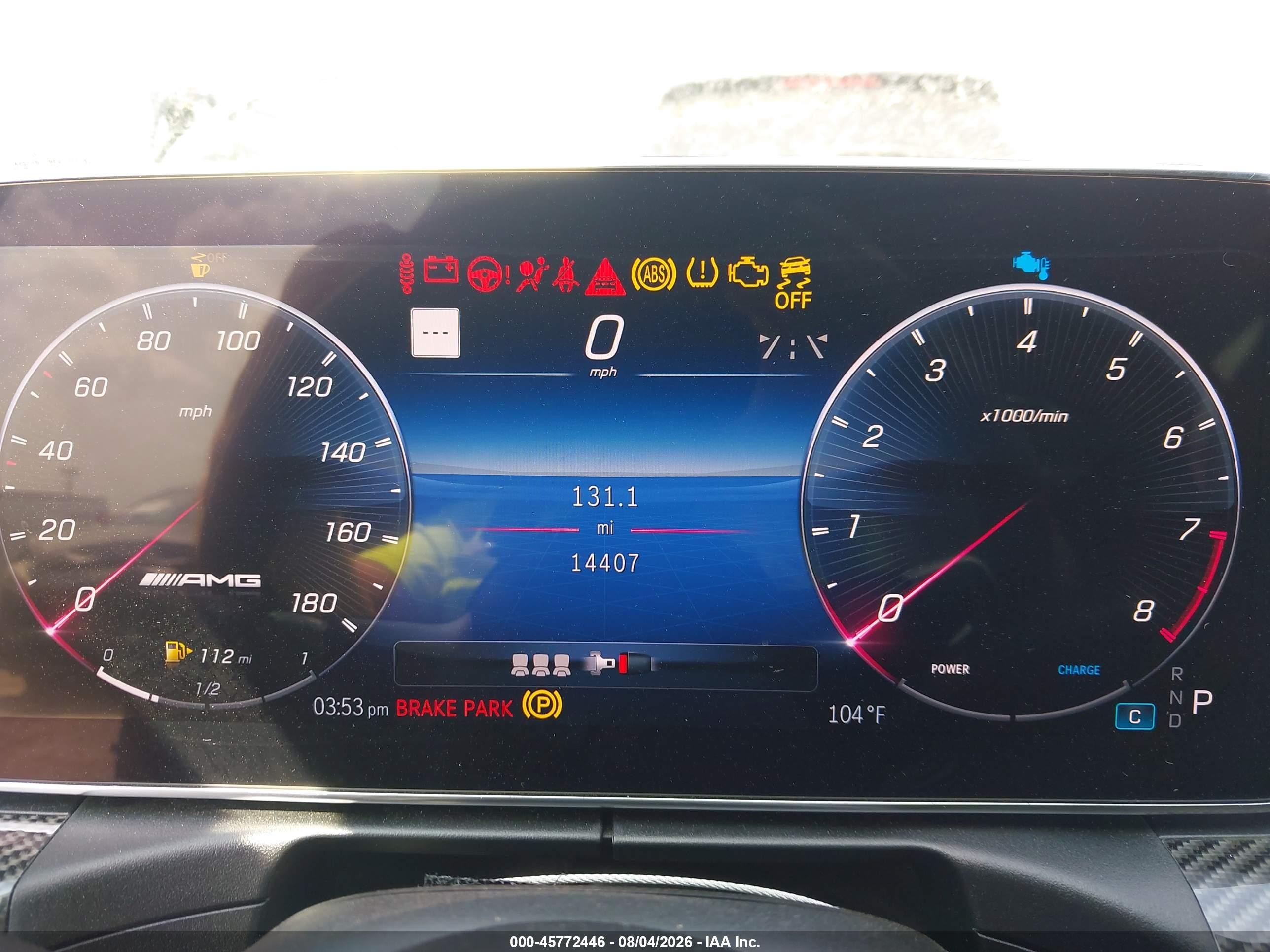 2024 Mercedes-Benz C-Class VIN W1KAF8HB6RR236741 IAAI salvage auction — Water/Flood, Salvage (Texas), sold $20,900 on 2026-09-12 (photo 7)
