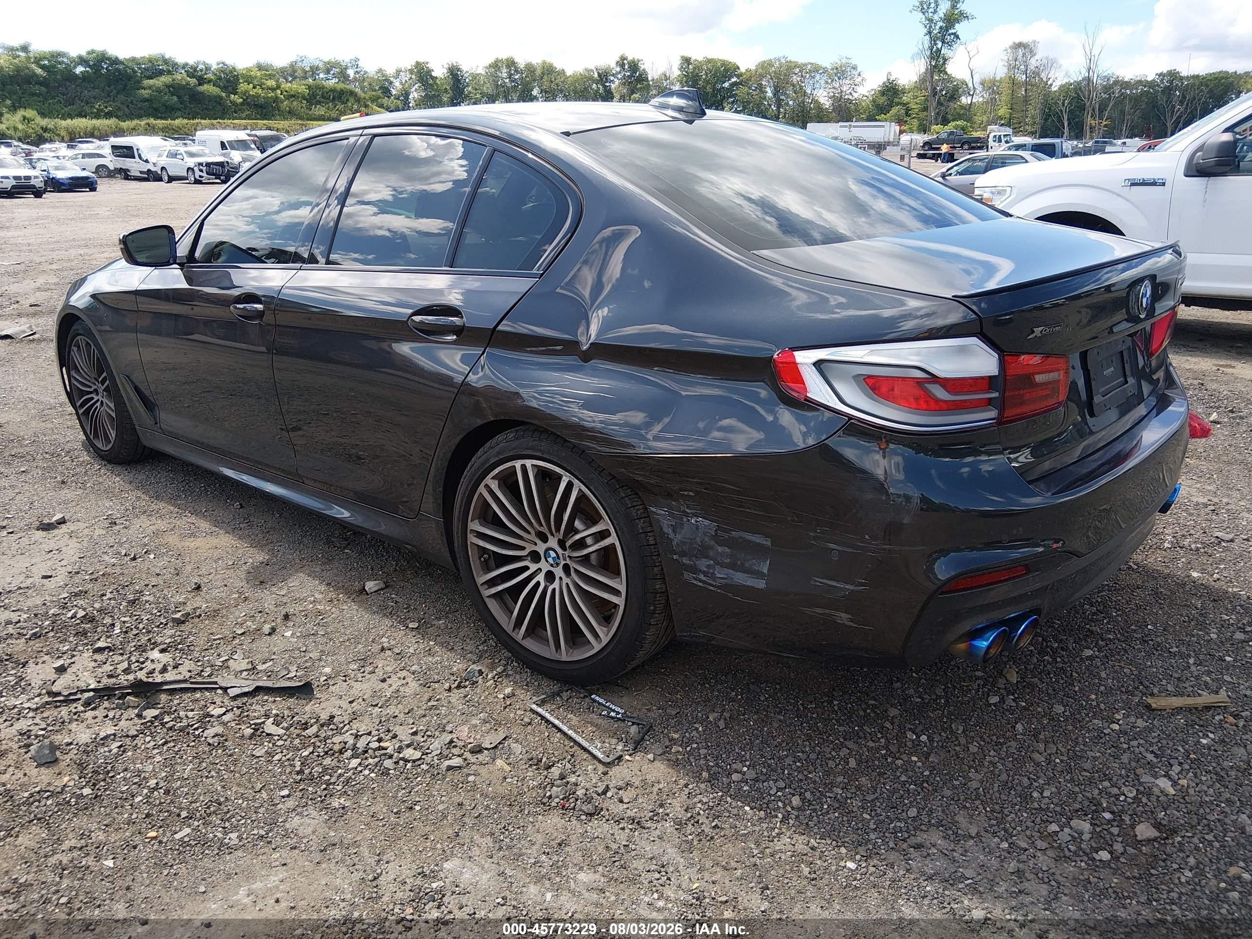 2020 BMW M550i xDrive VIN WBAJS7C05LCD09131 IAAI salvage auction — Rear End, Salvage (New Jersey), sold $14,300 on 2026-09-18 (photo 3)