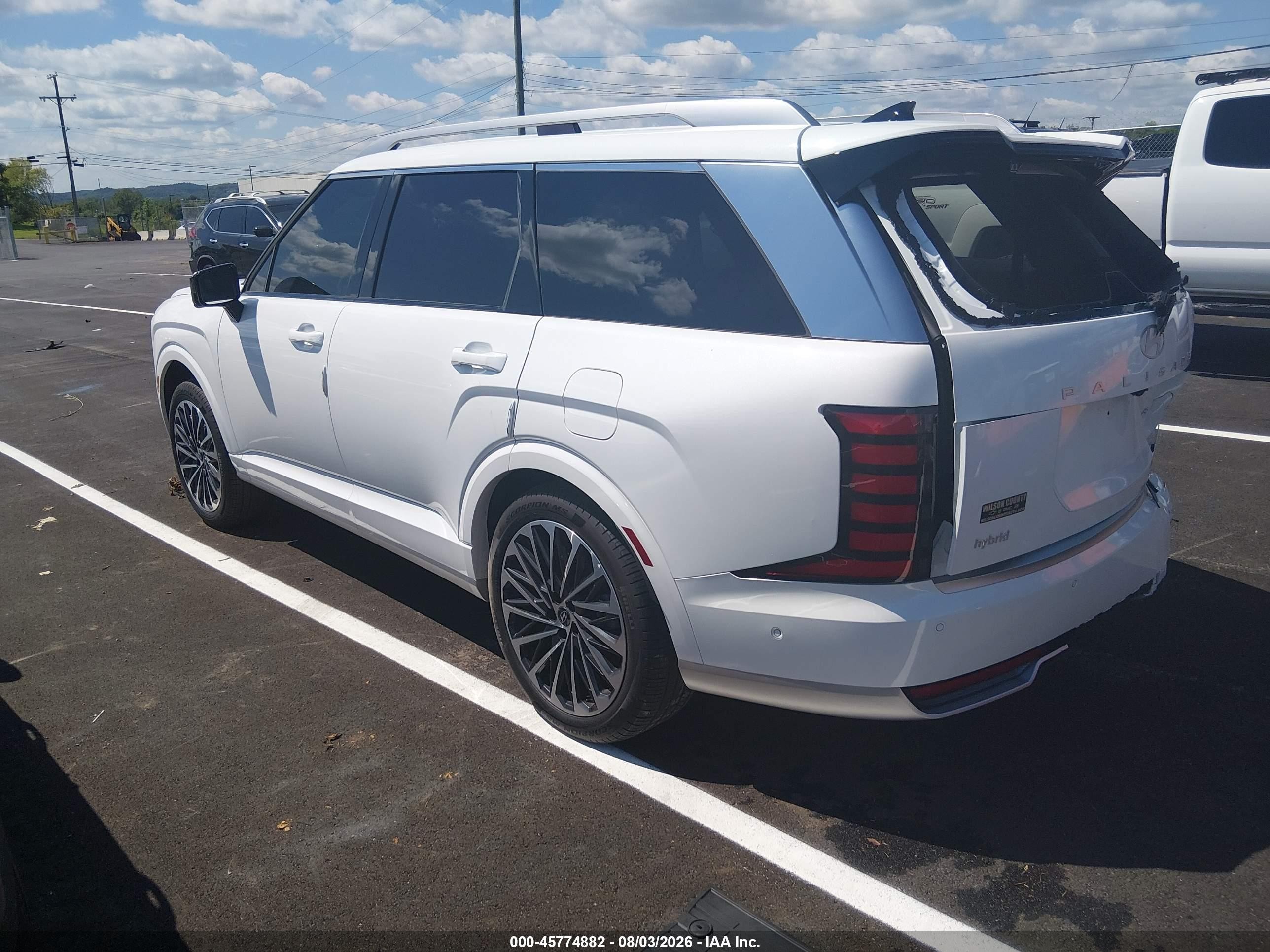 2026 Hyundai Palisade VIN KM8RMESA5TU098918 IAAI salvage auction — Rear End, Salvage (Tennessee), sold $23,500 on 2026-09-21 (photo 3)