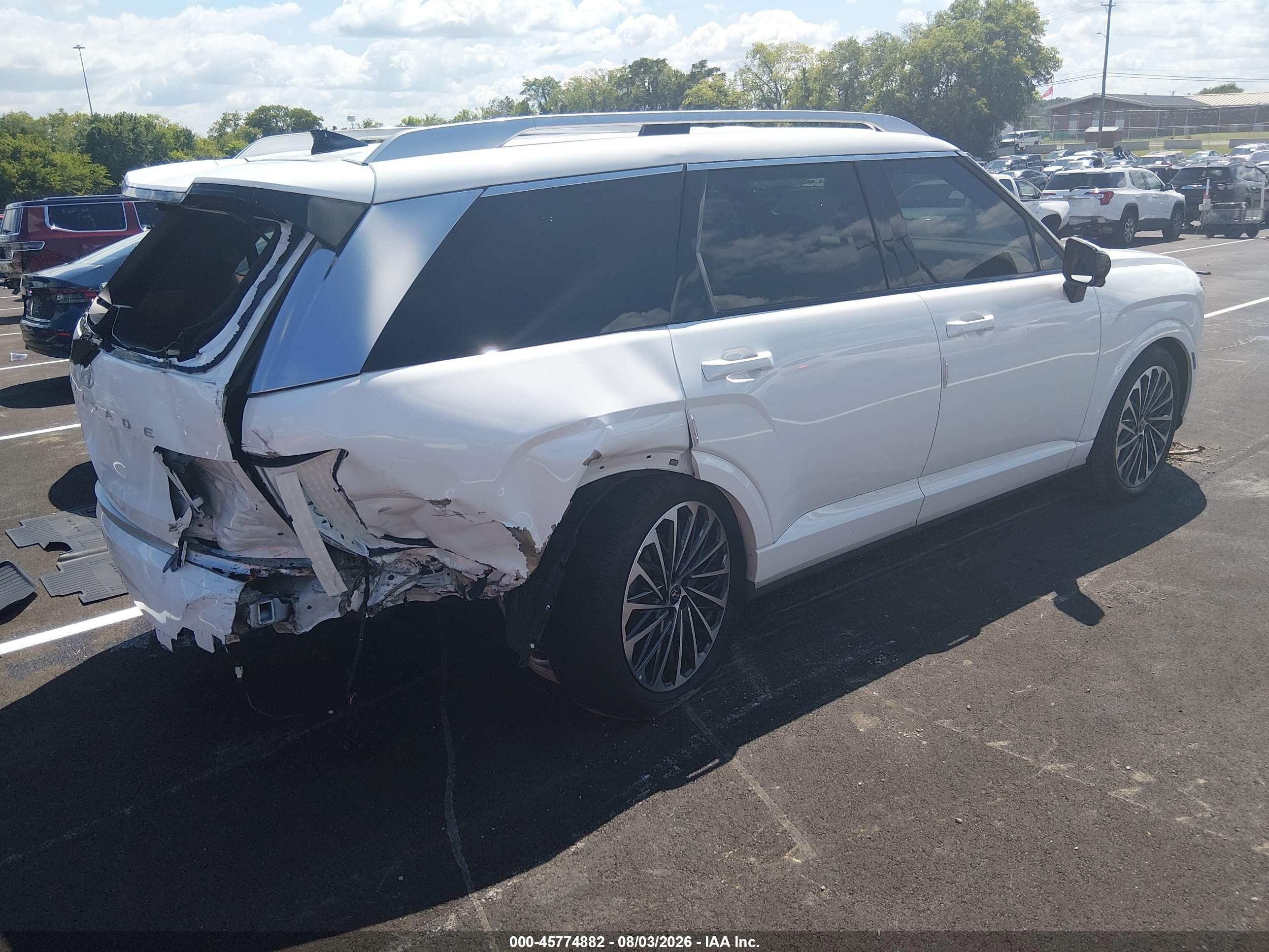 2026 Hyundai Palisade VIN KM8RMESA5TU098918 IAAI salvage auction — Rear End, Salvage (Tennessee), sold $23,500 on 2026-09-21 (photo 4)