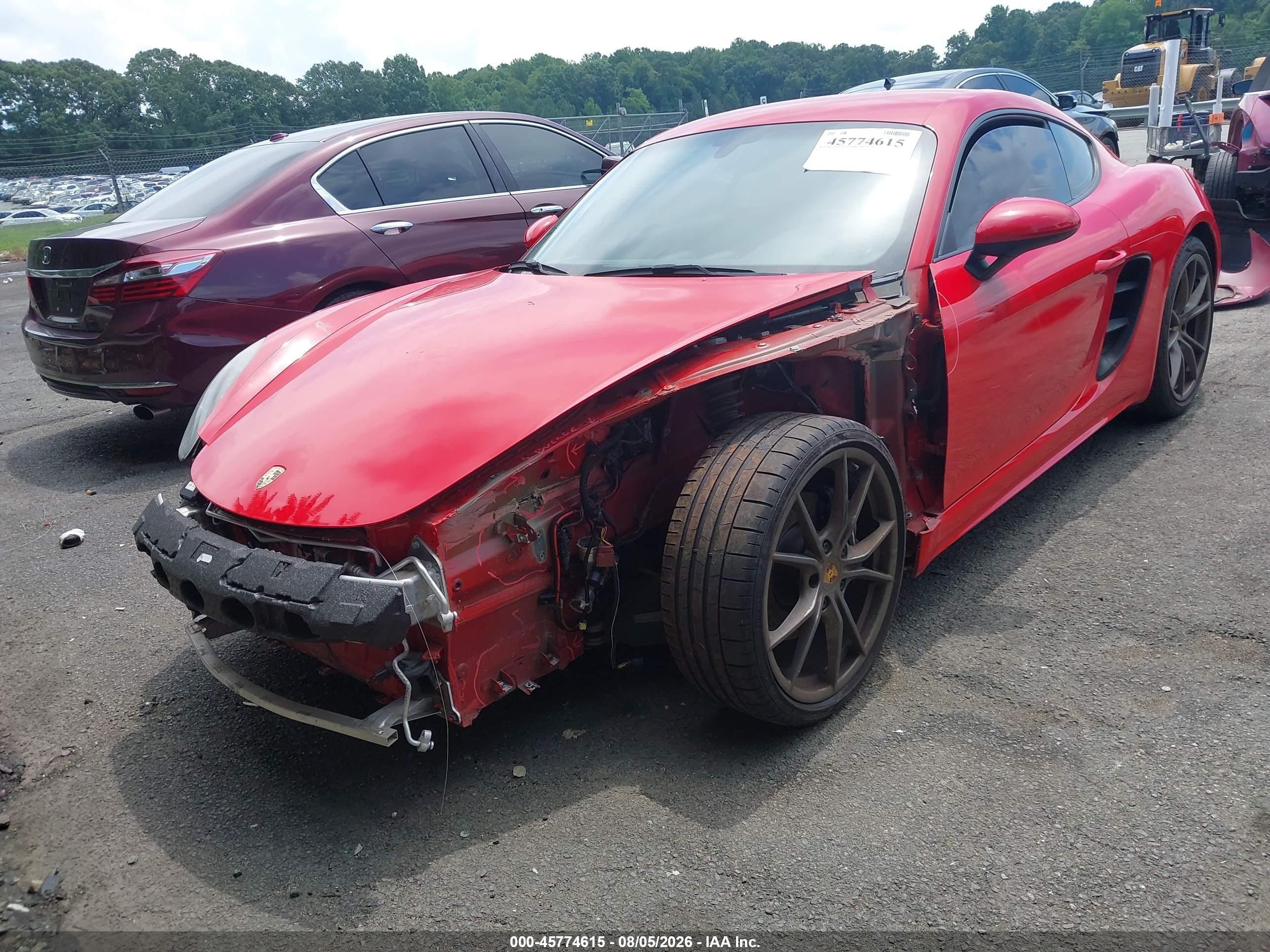 2018 Porsche 718 Cayman VIN WP0AA2A86JK260829 IAAI salvage auction — Front End, Salvage (North Carolina), sold $21,200 on 2026-09-23 (photo 6)