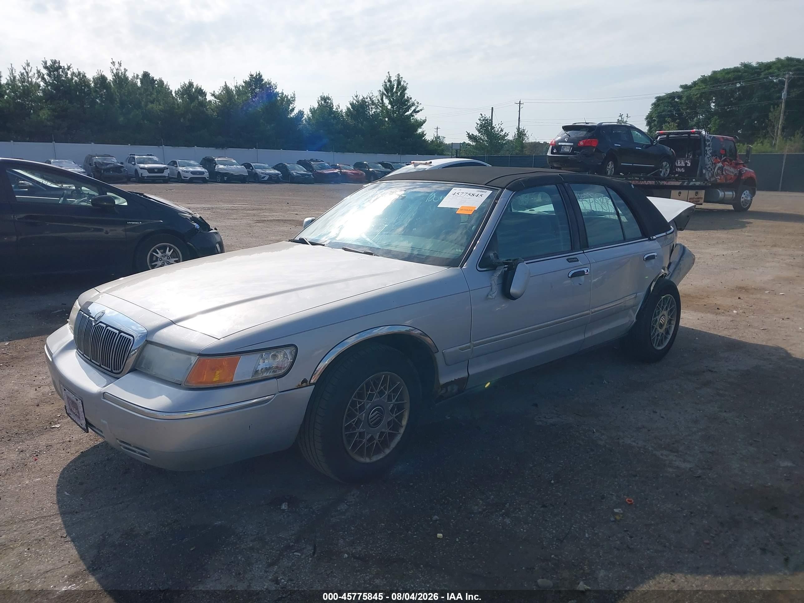 2000 Mercury Grand marquis VIN 2MEFM74W7YX646976 IAAI salvage auction — Rear End, Clear (Indiana), sold $350 on 2026-09-11 (photo 2)