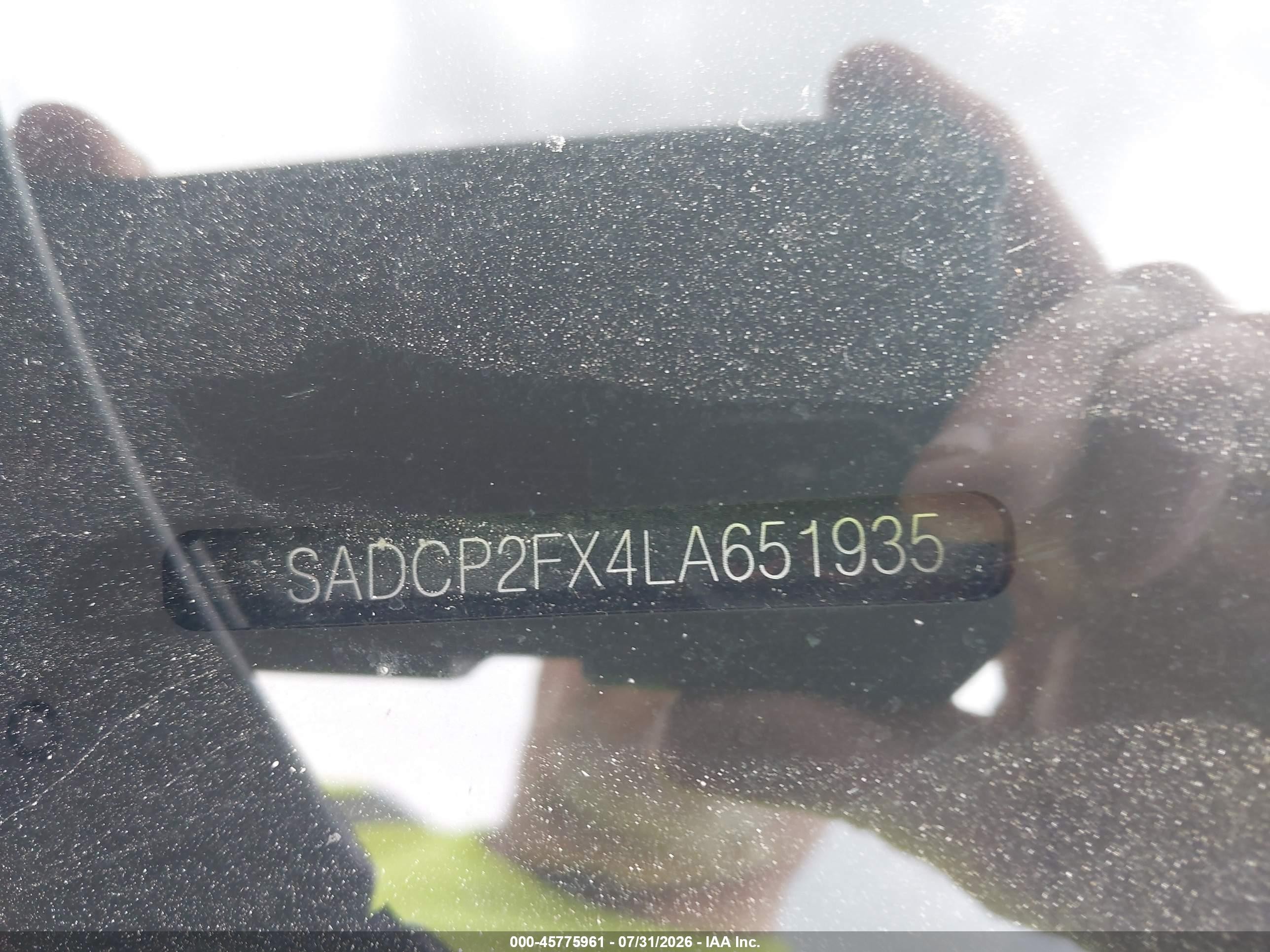 2020 Jaguar F-pace VIN SADCP2FX4LA651935 IAAI salvage auction — Rear End, Salvage (Indiana), sold $6,500 on 2026-09-13 (photo 9)
