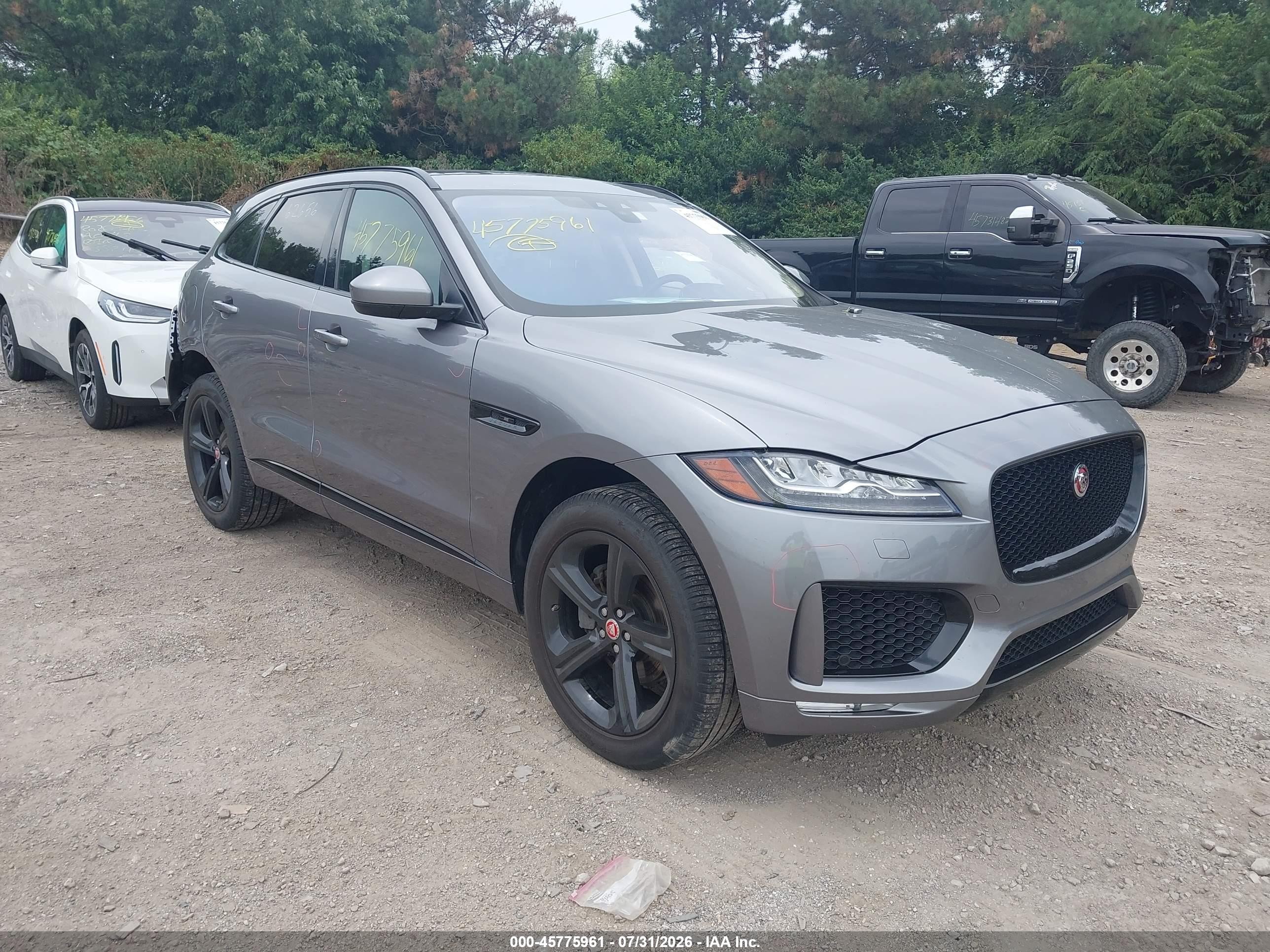 2020 Jaguar F-pace VIN SADCP2FX4LA651935 IAAI salvage auction — Rear End, Salvage (Indiana), sold $6,500 on 2026-09-13 (photo 1)