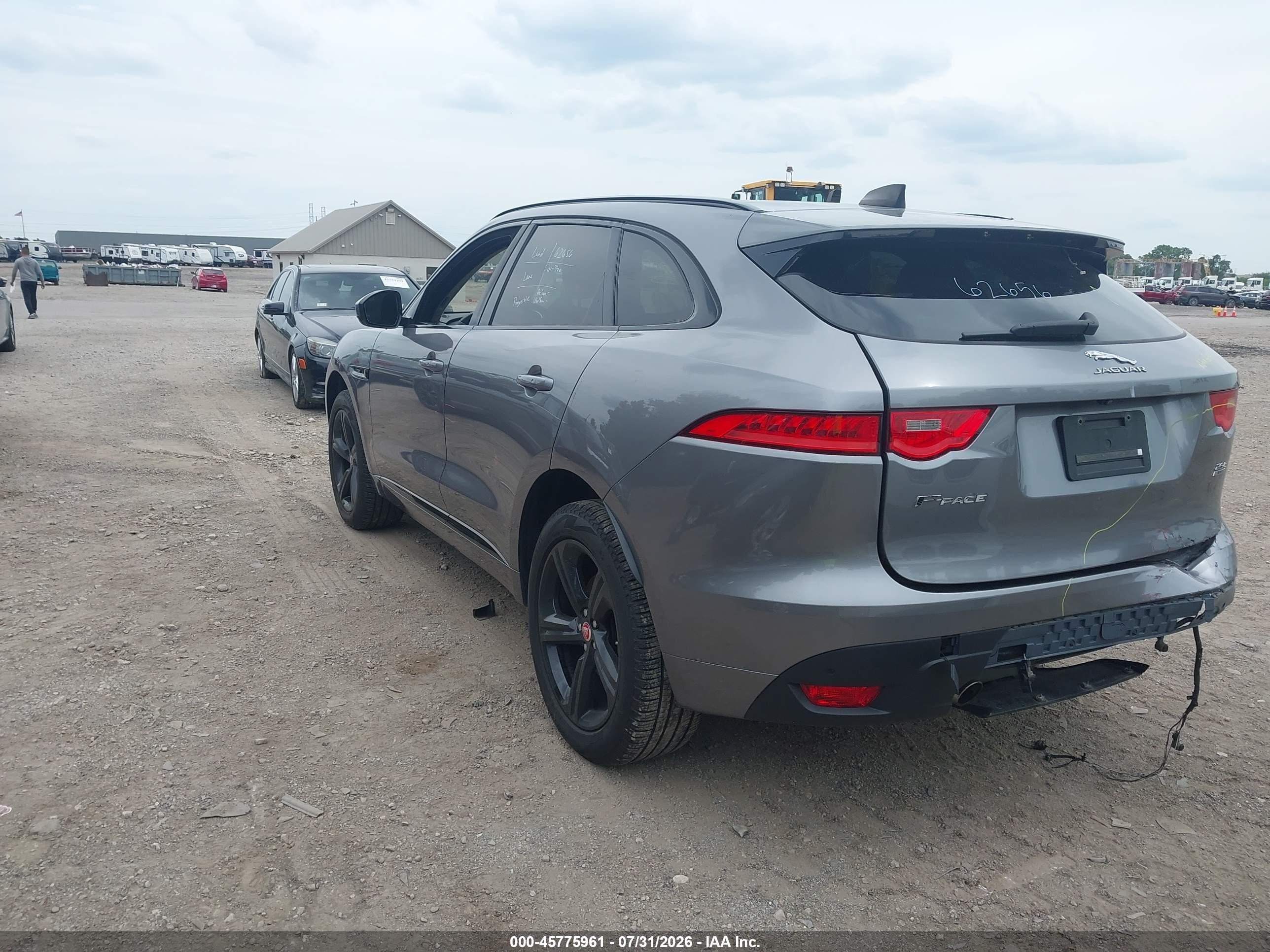 2020 Jaguar F-pace VIN SADCP2FX4LA651935 IAAI salvage auction — Rear End, Salvage (Indiana), sold $6,500 on 2026-09-13 (photo 3)