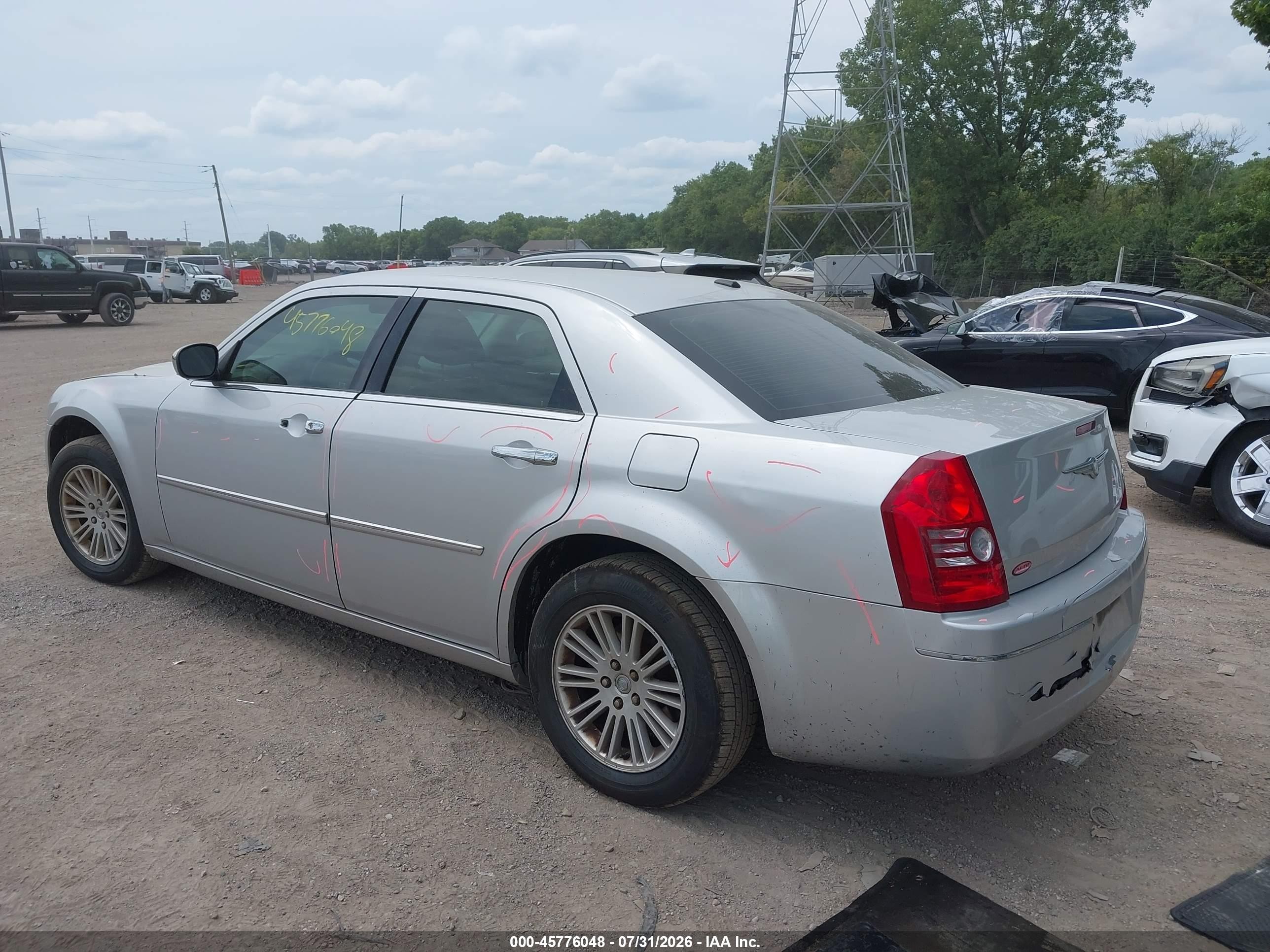 2010 Chrysler 300 VIN 2C3CA5CV8AH191523 IAAI salvage auction — Front & Rear, Clear (Indiana), sold $375 on 2026-09-09 (photo 3)