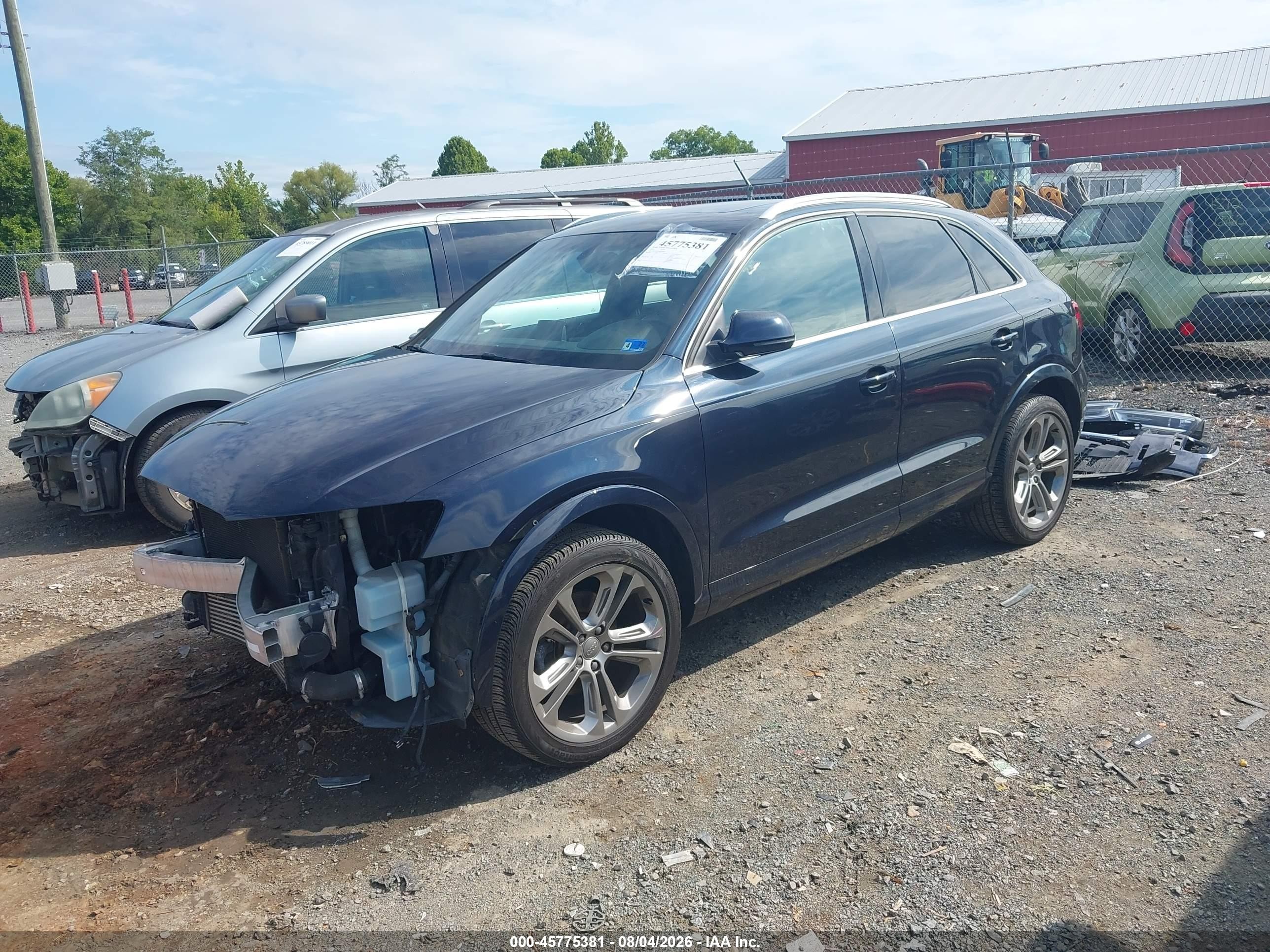 2015 Audi Q3 VIN WA1GFCFSXFR008094 IAAI salvage auction — Front End, Wait Title, sold $2,000 on 2026-09-20 (photo 2)