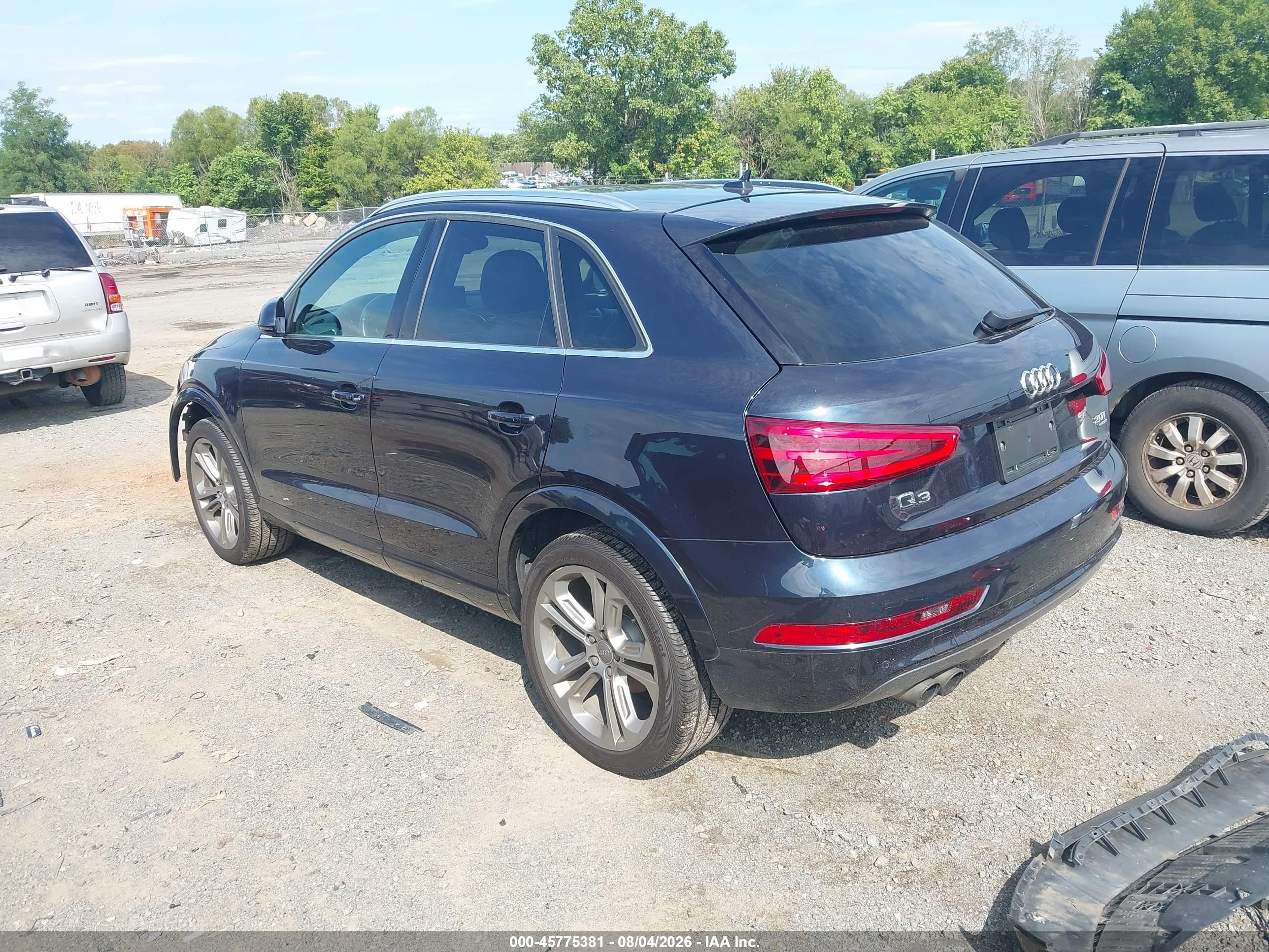 2015 Audi Q3 VIN WA1GFCFSXFR008094 IAAI salvage auction — Front End, Wait Title, sold $2,000 on 2026-09-20 (photo 3)